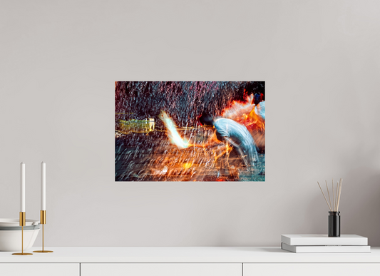 45 x 30 cm, 1 Tirage simple sur papier photo Fuji Crystal Pearl Rituel où le feu apprend le rythme