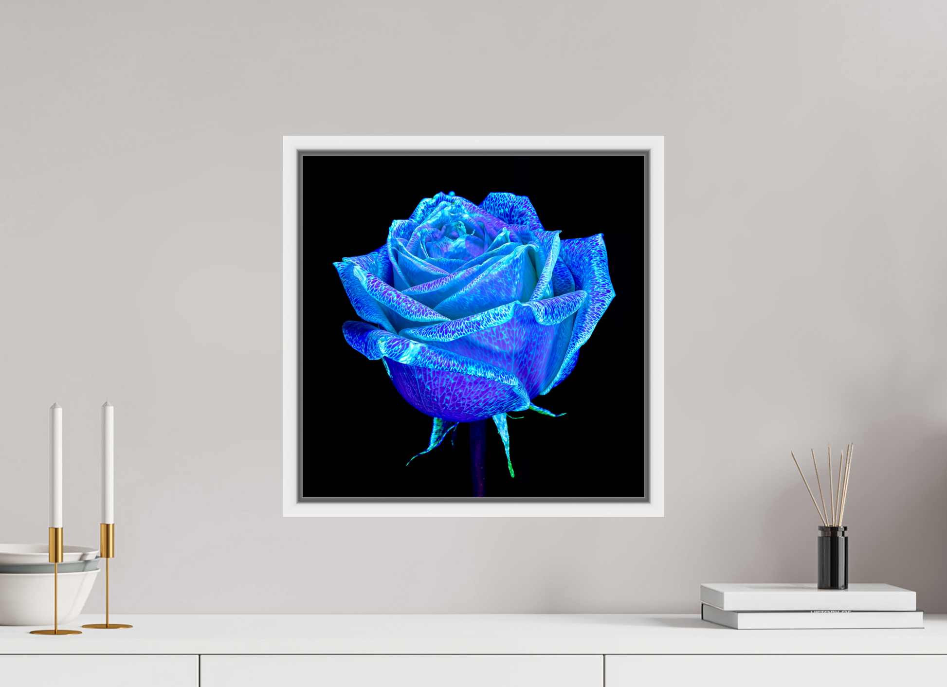 40 x 40 cm, 9 White American Box The Rose That Dreamed of the Sky