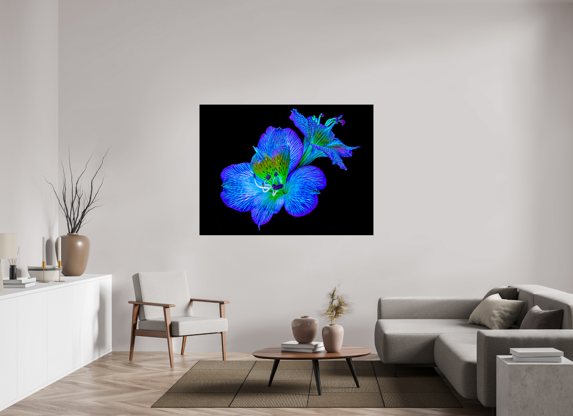 160 x 120 cm, 1 Single print on Fuji Crystal Pearl photo paper Alstroemeria of Hidden Lights