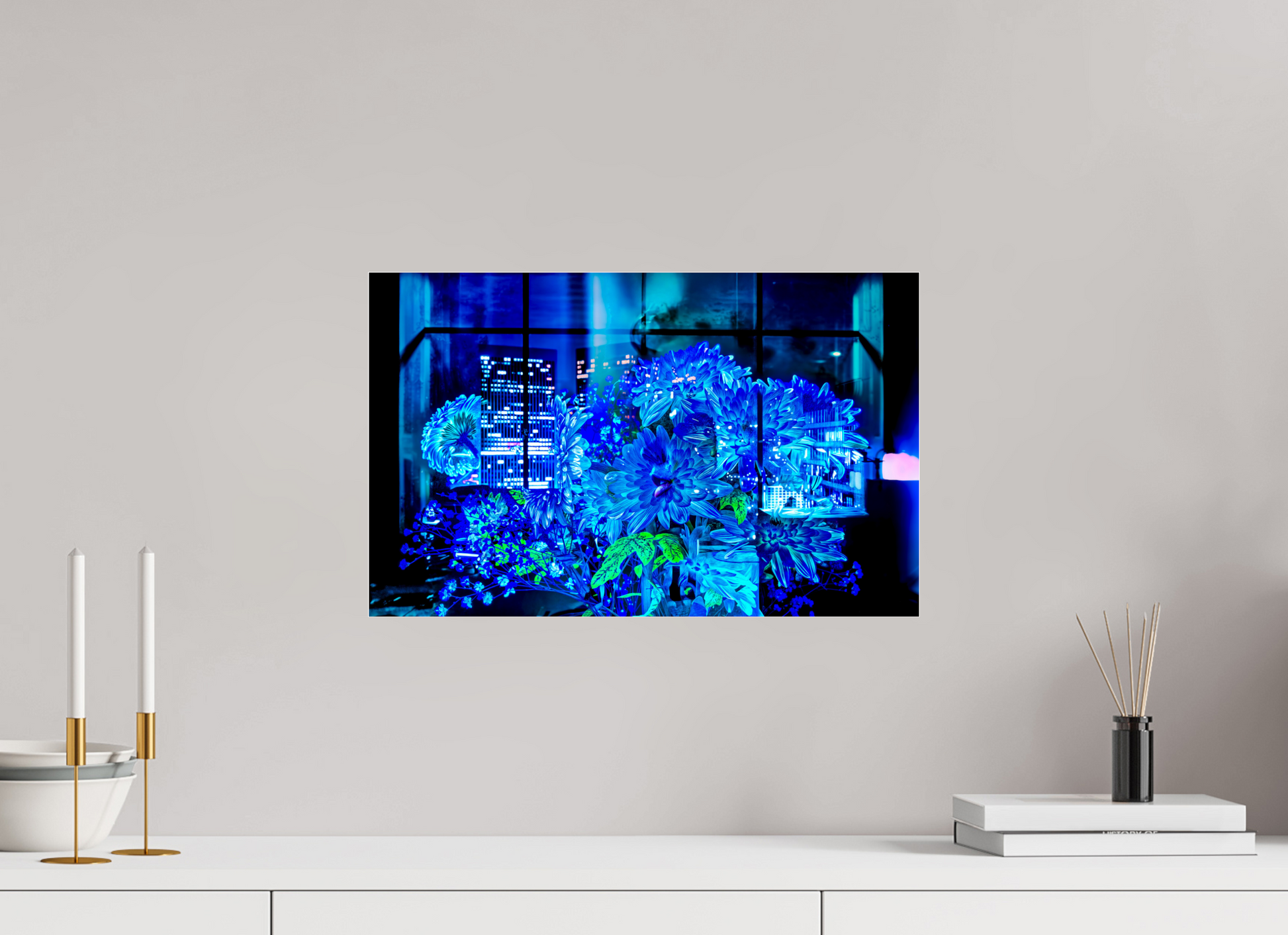 48 x 30 cm, 3 Photo print under acrylic glass The secret garden of skyscrapers