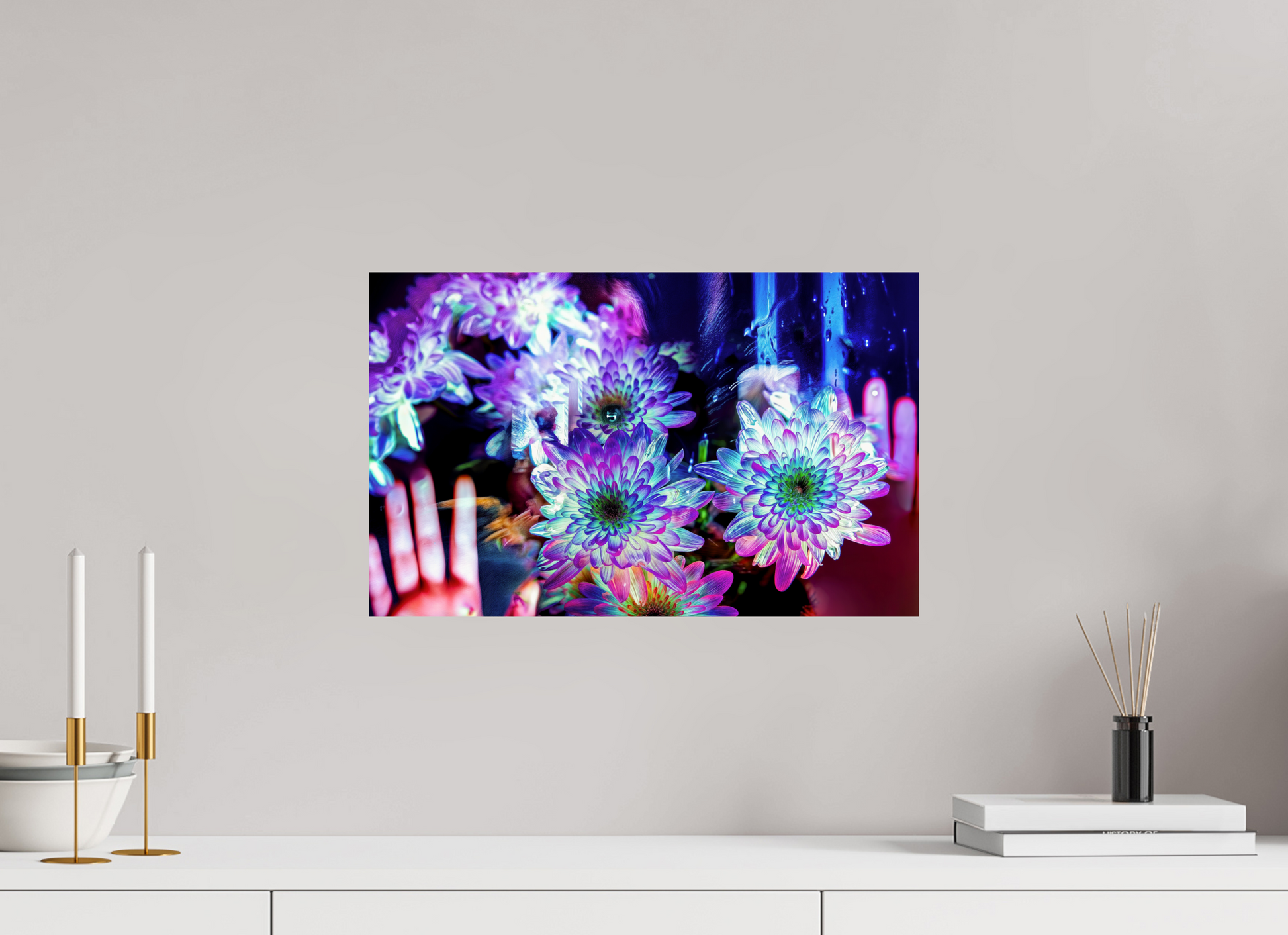 48 x 30 cm, 2 Tirage photo contrecollé sur Dibond Pétales contre ma peau, lumière contre la tienne