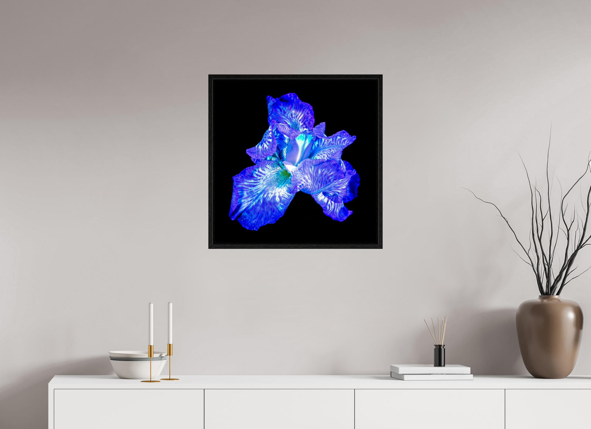 60 x 60 cm, 8 Black American Box The Opal of Shadows