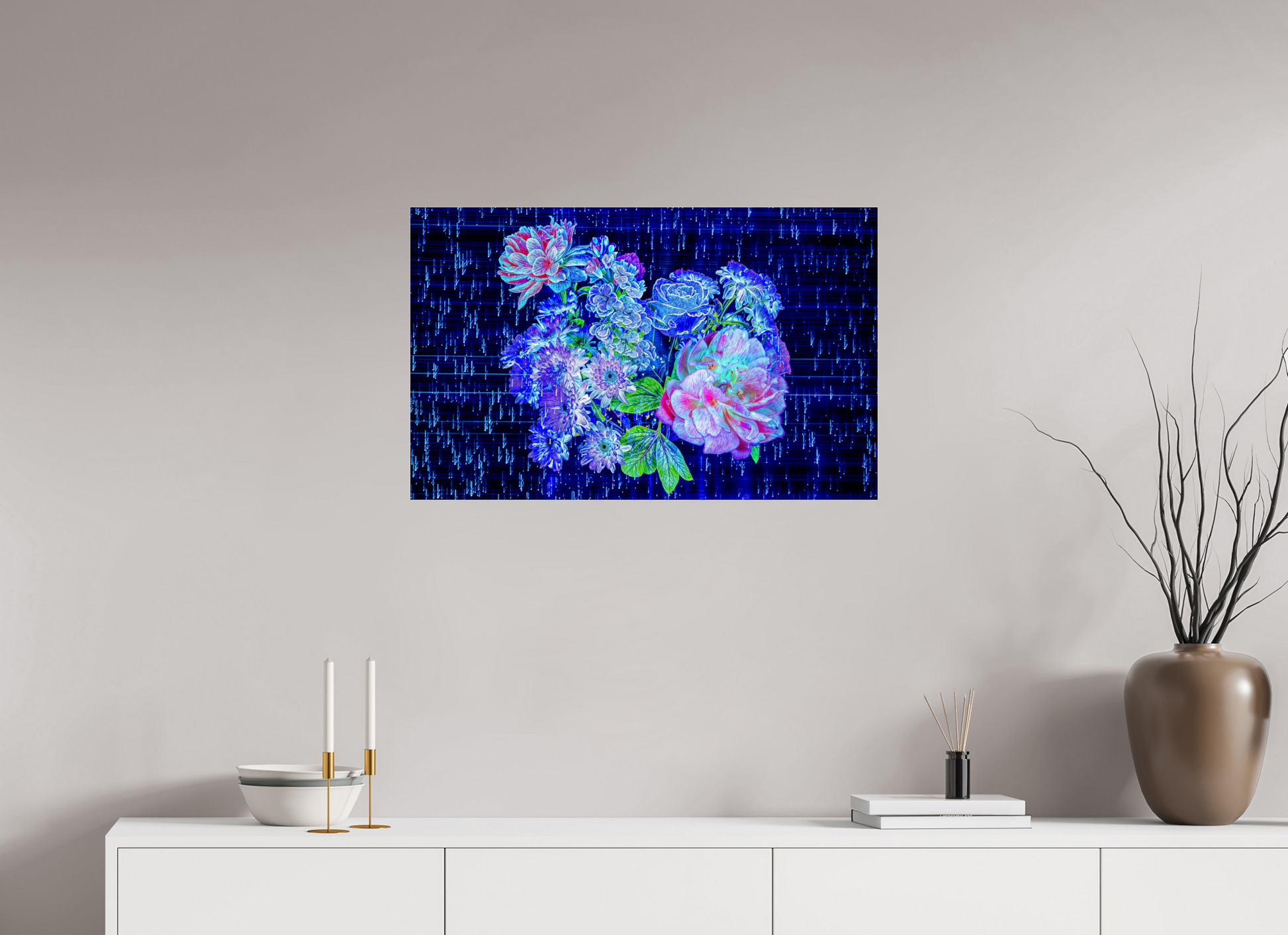 80 x 50 cm, 3 Photo print under acrylic glass Blooms at the heart of the stellar code