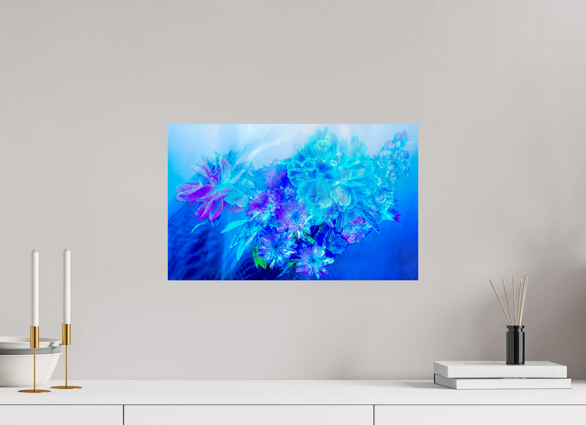 48 x 30 cm, 2 Tirage photo contrecollé sur Dibond Le Murmure des fleurs dans le Voile du Ciel