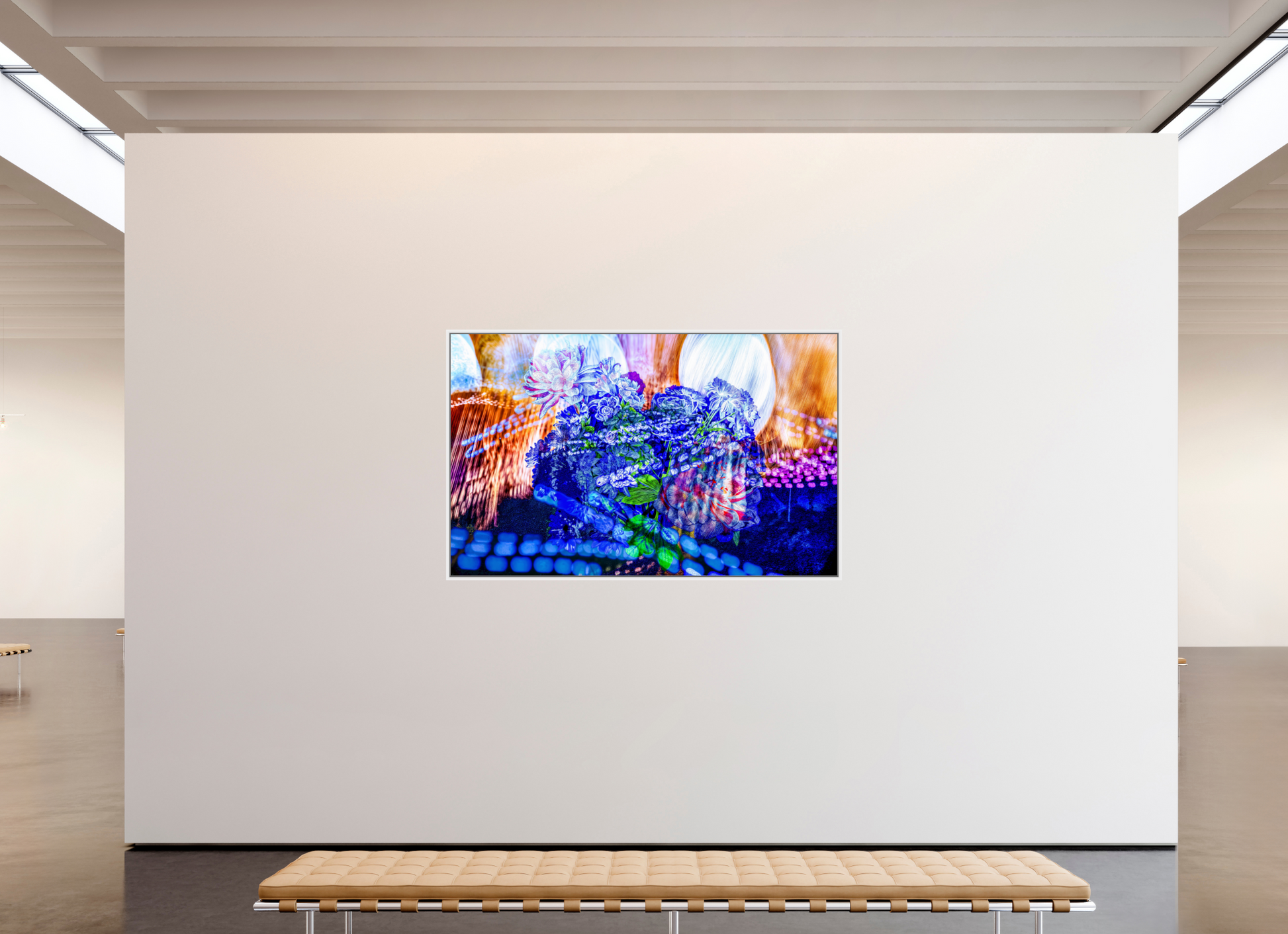 192 x 120 cm, 9 Caisse américaine Blanche Le souffle lumineux des fleurs