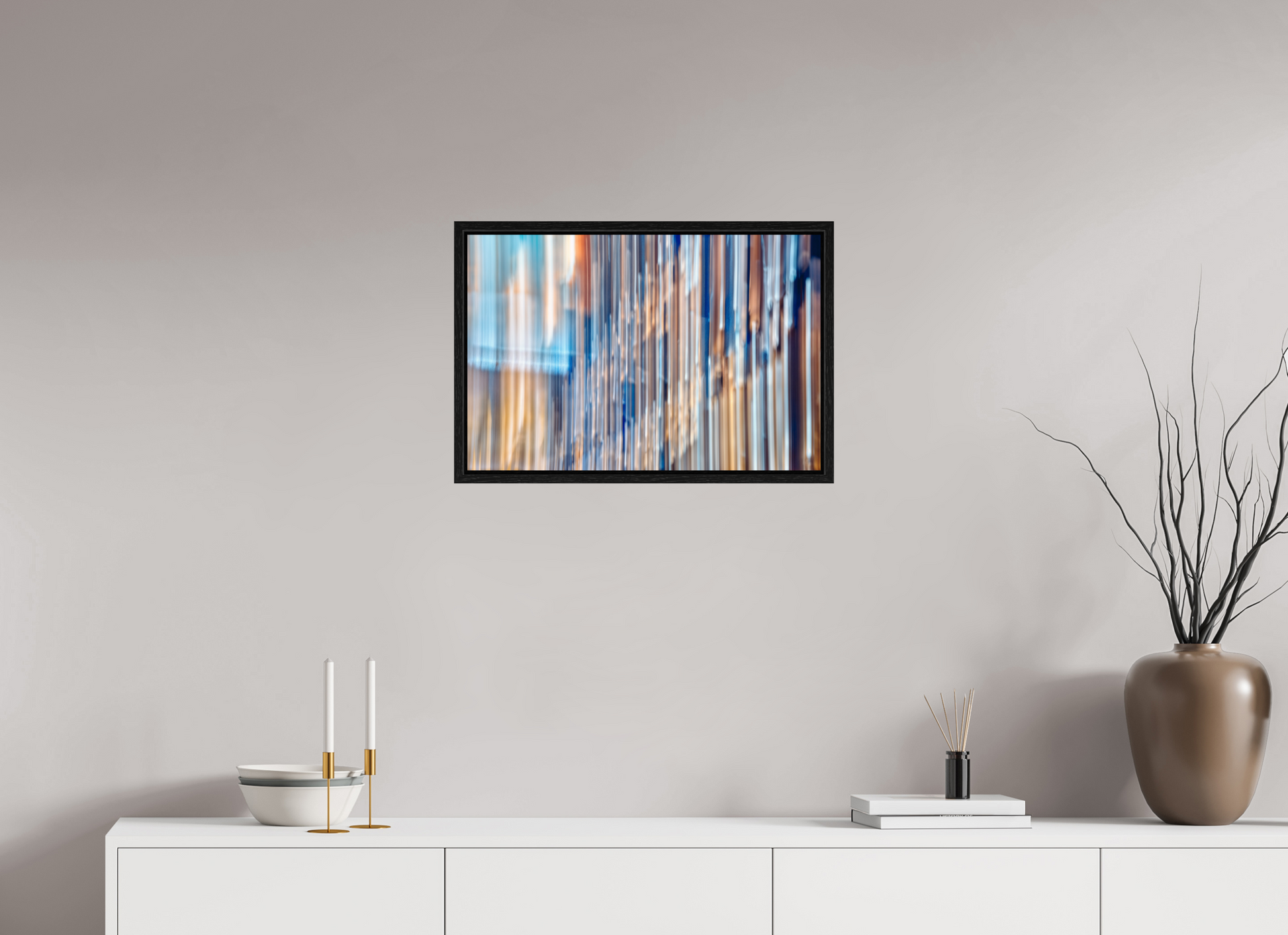 60 x 40 cm, 8 Black American Box Strings of the World