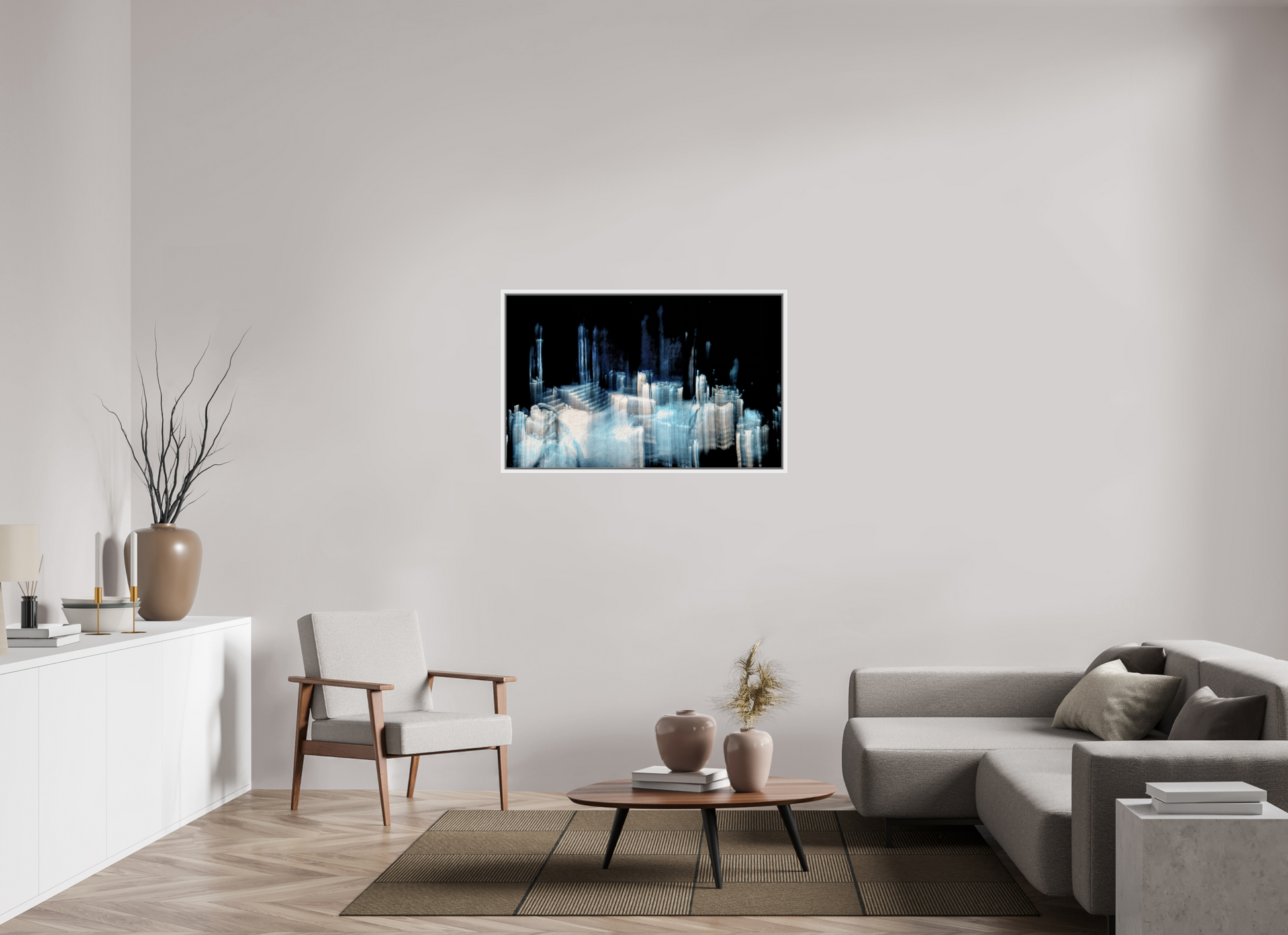 112 x 70 cm, 9 Caisse américaine Blanche Cathédrale de glace brisée