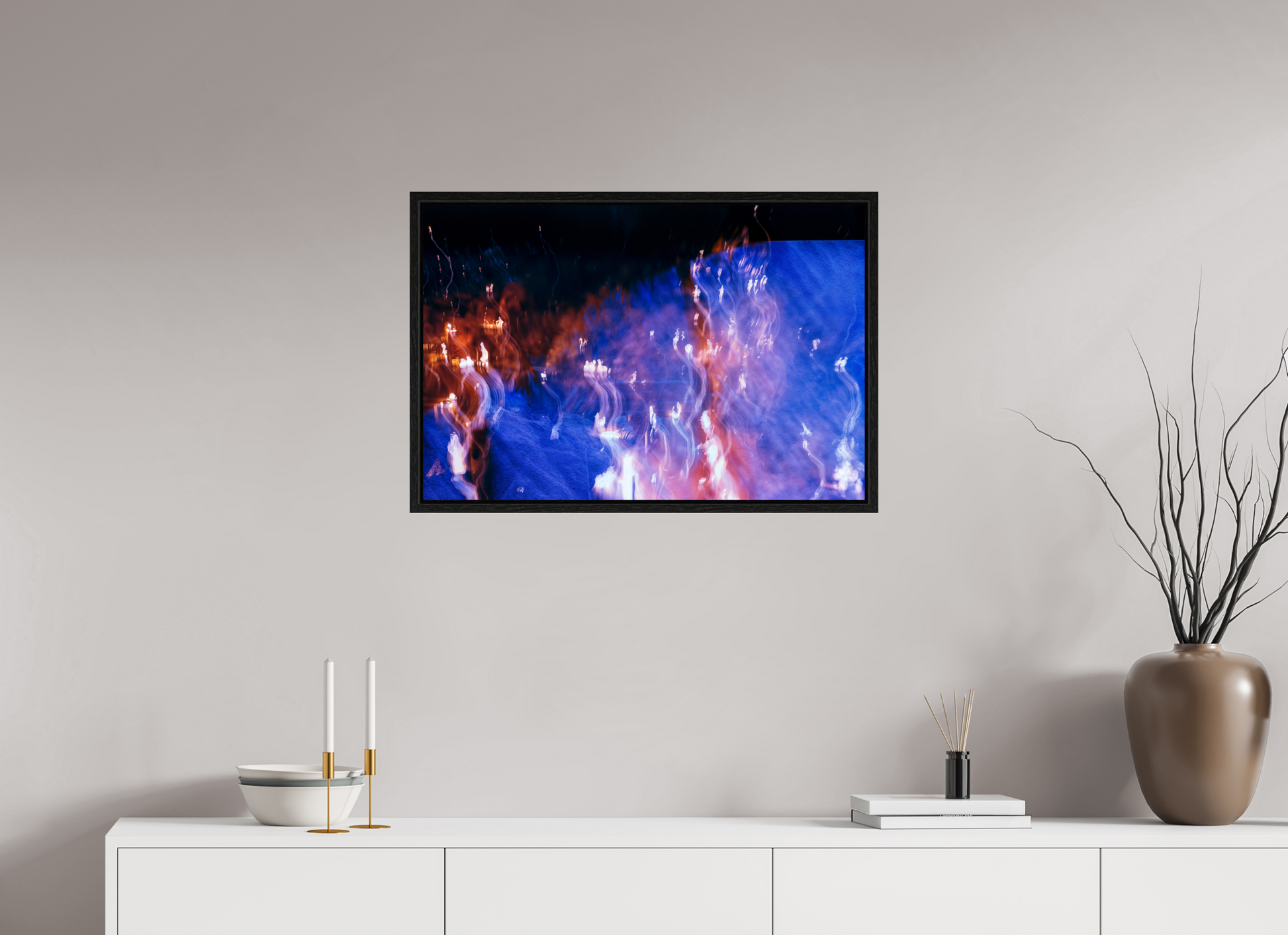 75 x 50 cm, 8 Black American Box Song of Wandering Flames