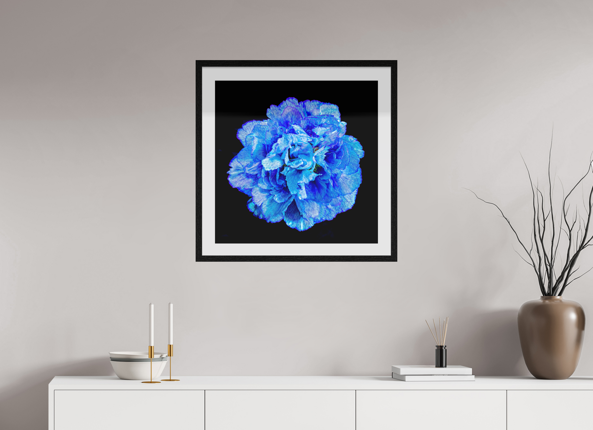 60 x 60 cm, 10 Black Floating Frame Light Matrix