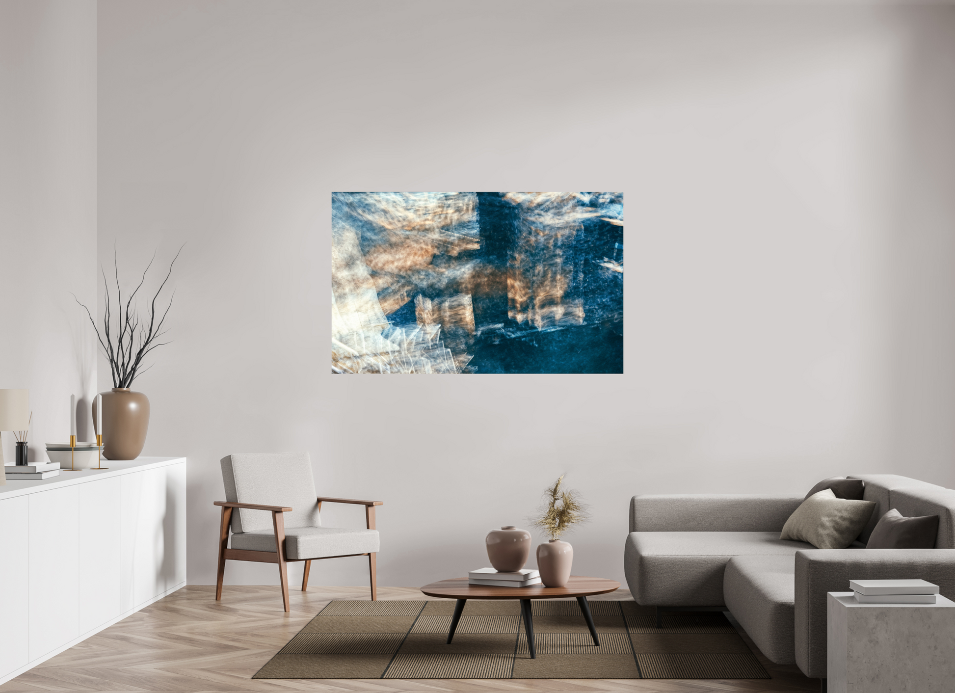 160.5 x 100 cm, 2 Photo print mounted on Dibond Mapping of a faded dream