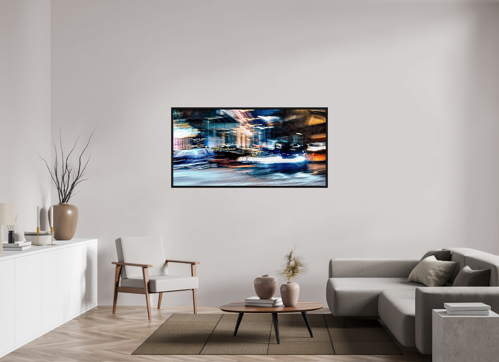 160 x 80 cm, 8 Black American Box Chronicle of streets where time stretches out