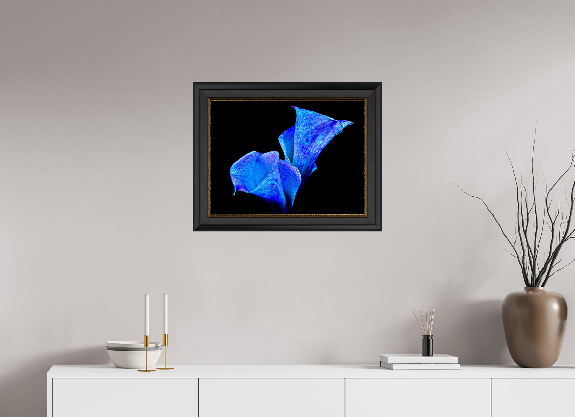 60 x 45 cm, 11 Black-Gold Frame Murmure d’Abysses