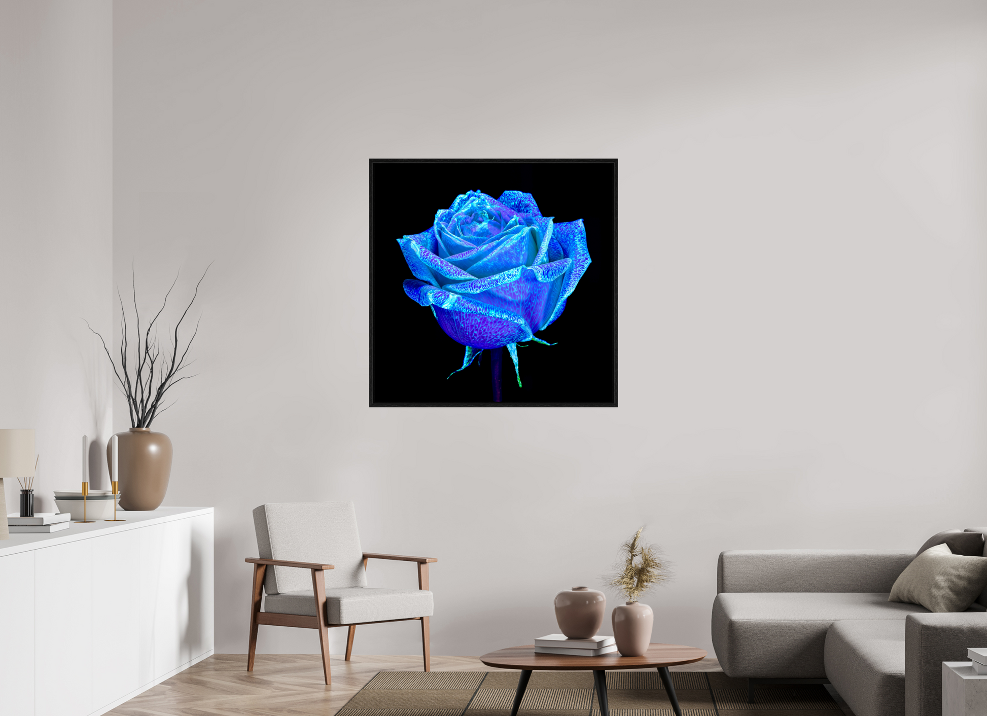 100 x 100 cm, 8 Black American Box The Rose That Dreamed of the Sky