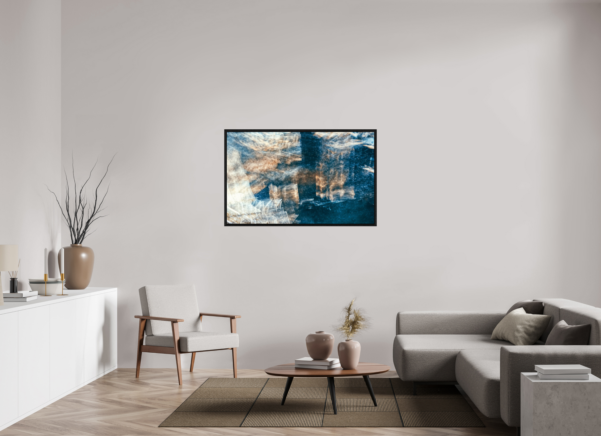 128.4 x 80 cm, 8 Black American box Mapping of an erased dream