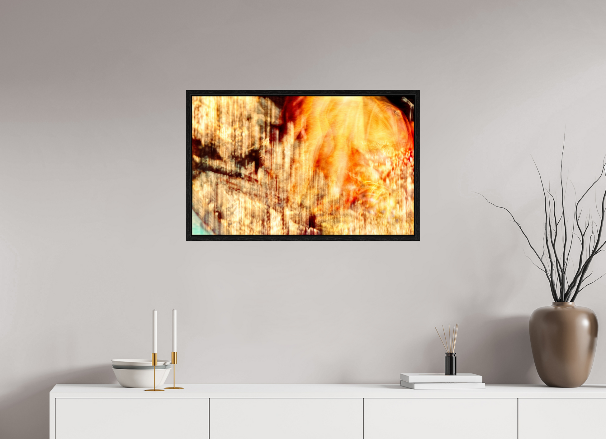 80 x 50 cm, 8 Black American Box The incandescent heart of the world