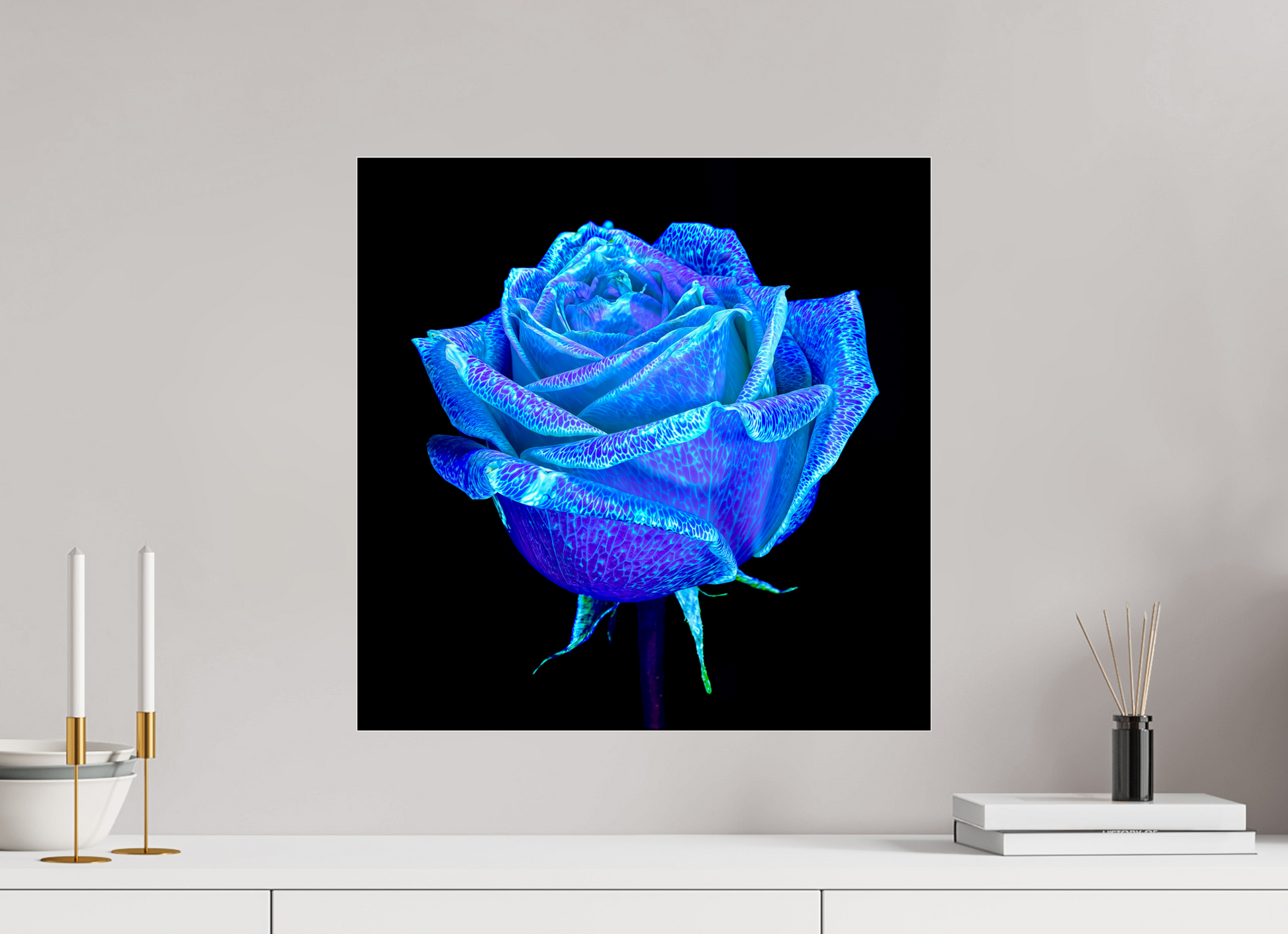 50 x 50 cm, 3 Photo print under acrylic glass The Rose That Dreamed of the Sky