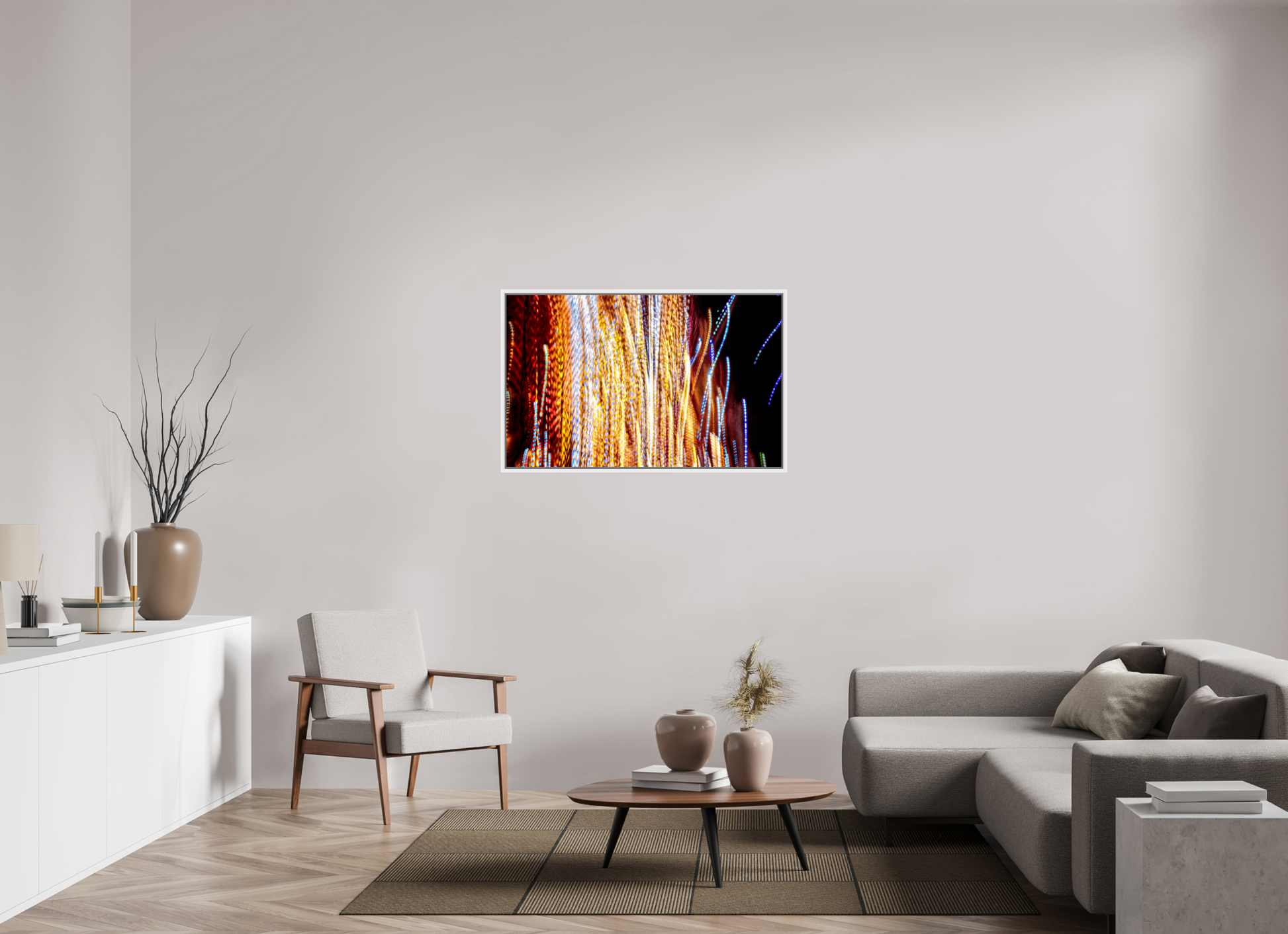 112 x 70 cm, 9 Caisse américaine Blanche Ode aux filaments célestes