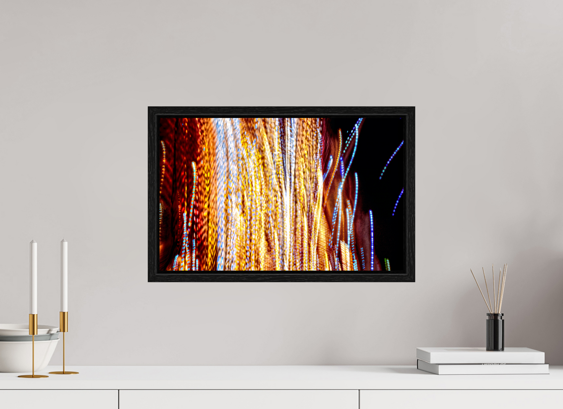 48 x 30 cm, 8 Caisse américaine Noire Ode aux filaments célestes