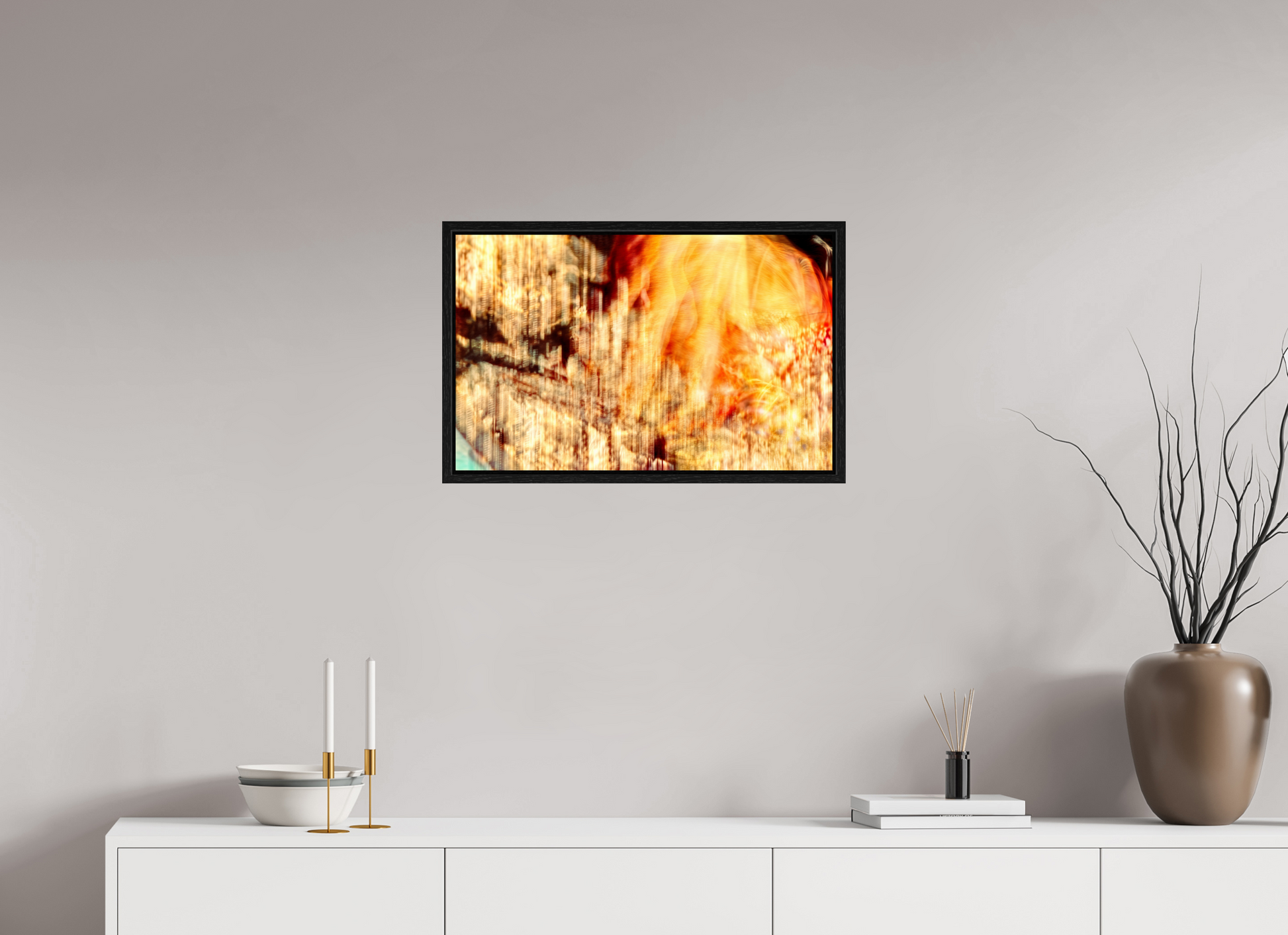 64 x 40 cm, 8 Black American Box The incandescent heart of the world