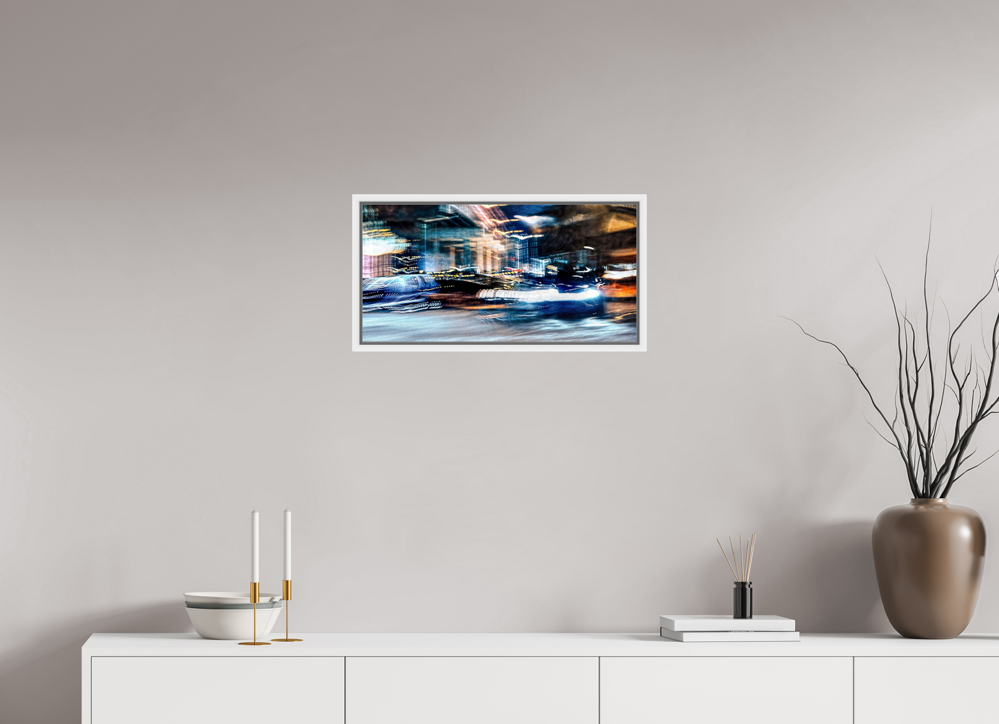 60 x 30 cm, 9 White American box Chronicle of streets where time stretches out