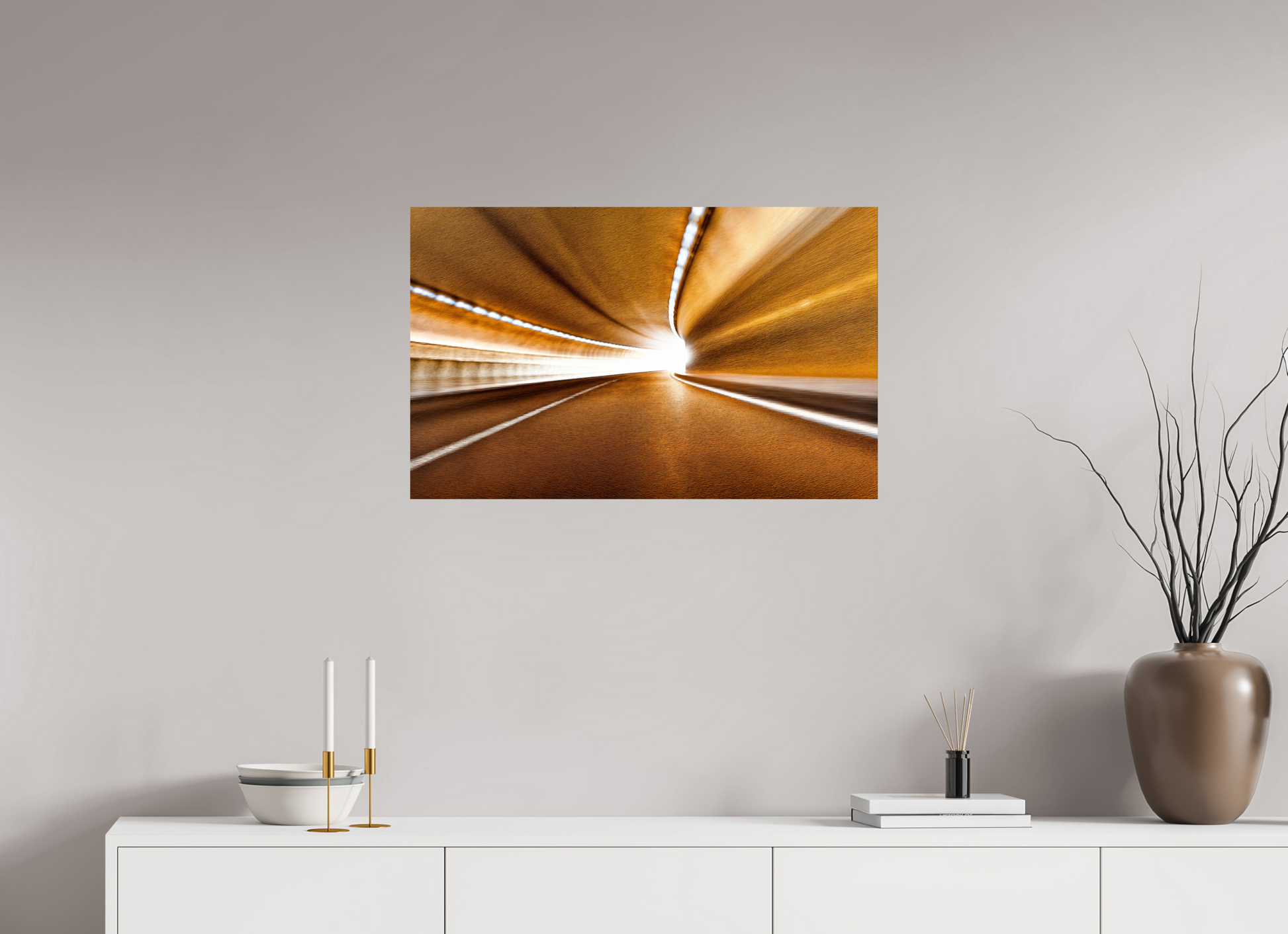 80 x 50 cm, 2 Photo print mounted on Dibond Passage to eternal light