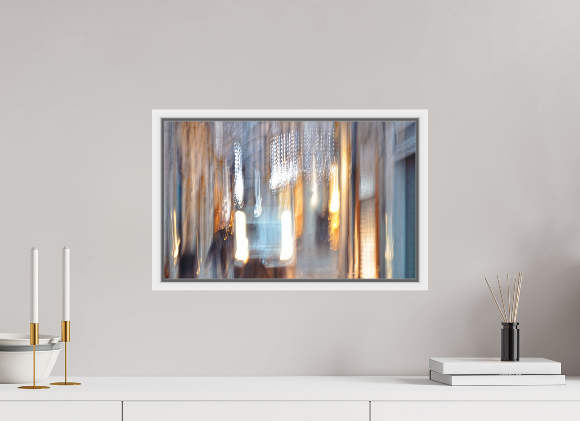 48 x 30 cm, 9 White American Box Weightless Alley