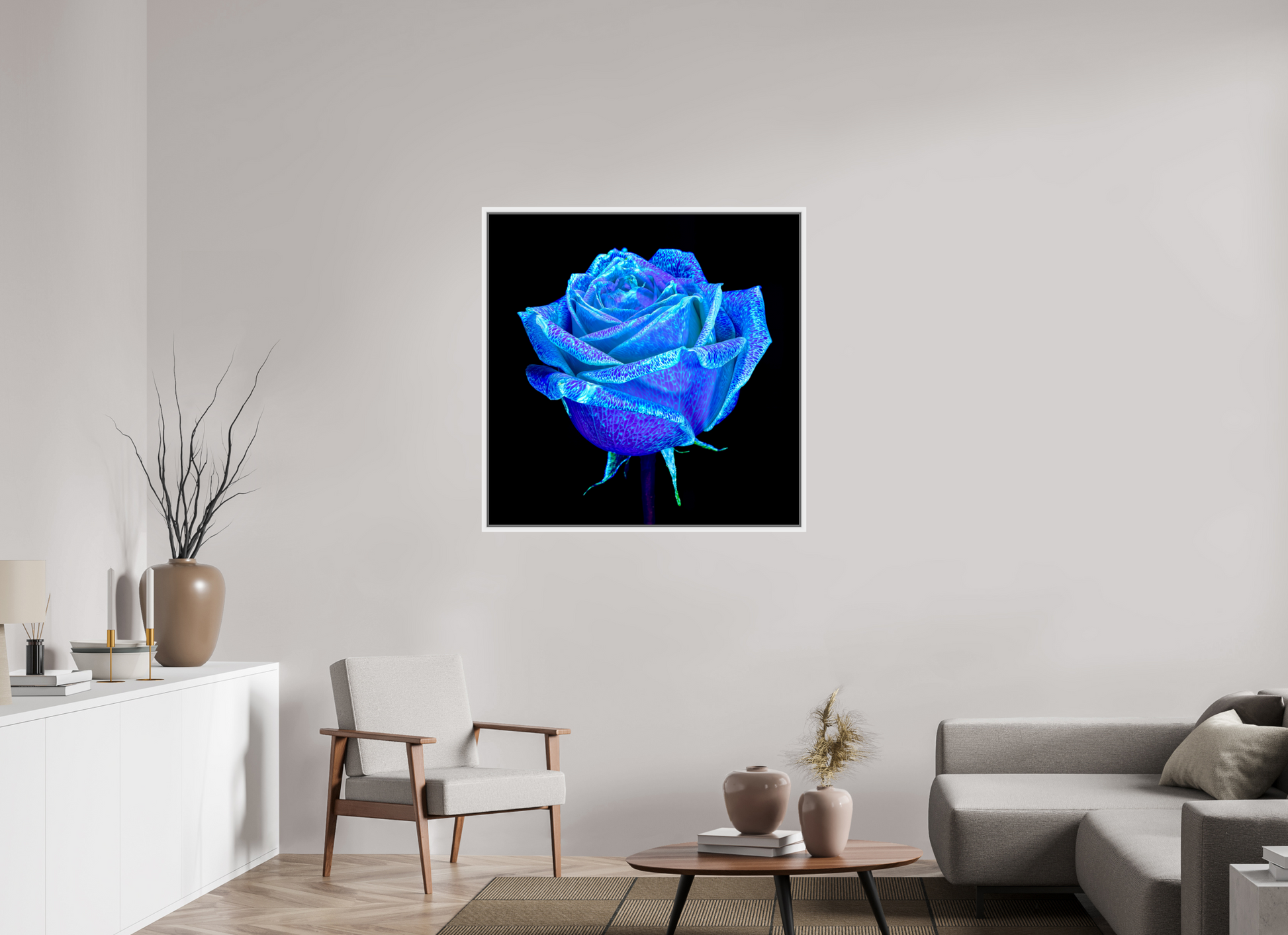 100 x 100 cm, 9 White American Box The Rose That Dreamed of the Sky