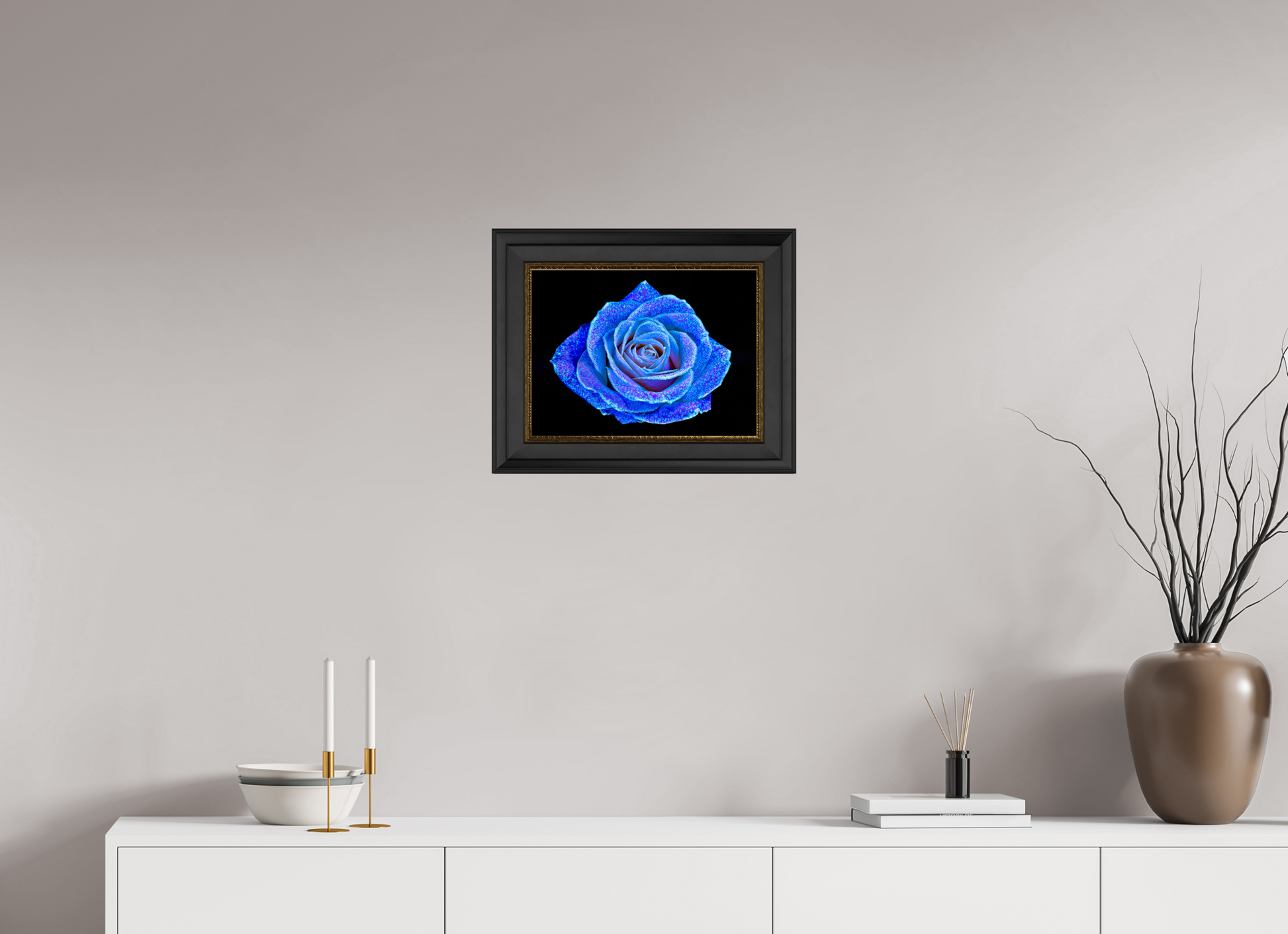 40 x 30 cm, 11 Black-Gold Frame The Rose with a Thousand Constellations