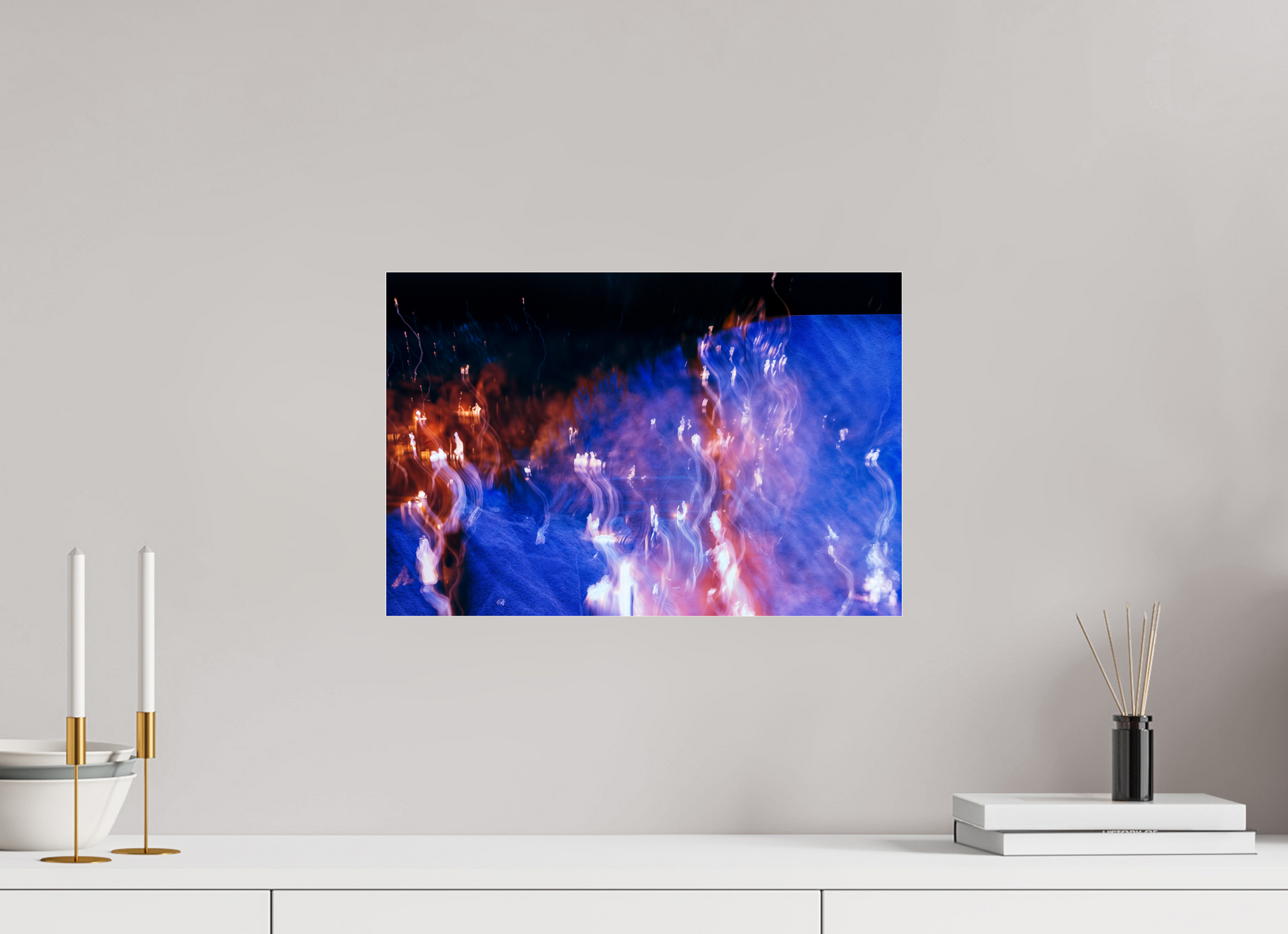 45 x 30 cm, 3 Photo print under acrylic glass Song of Wandering Flames