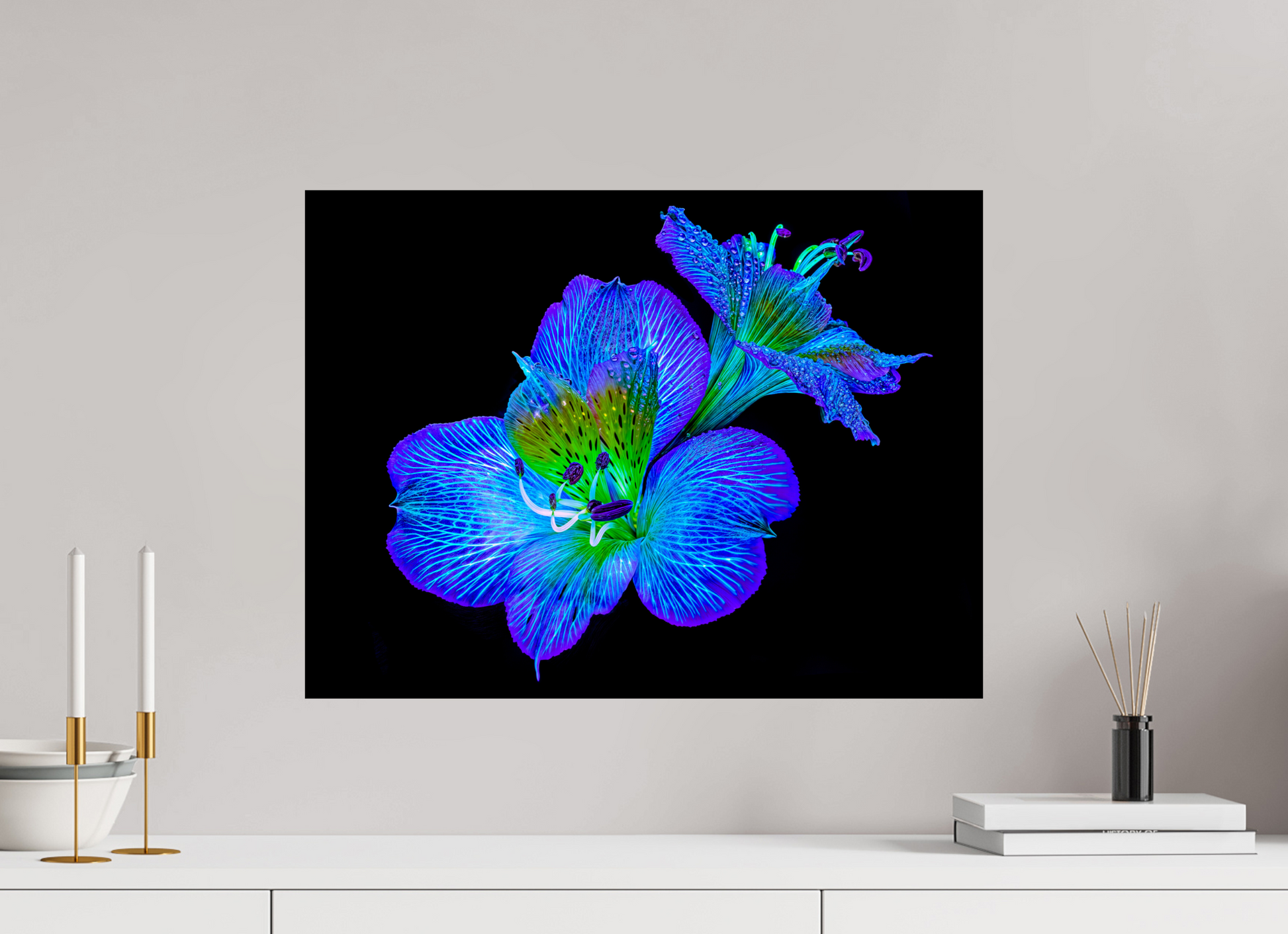 60 x 45 cm, 1 Single print on Fuji Crystal Pearl photo paper Alstroemeria of Hidden Lights