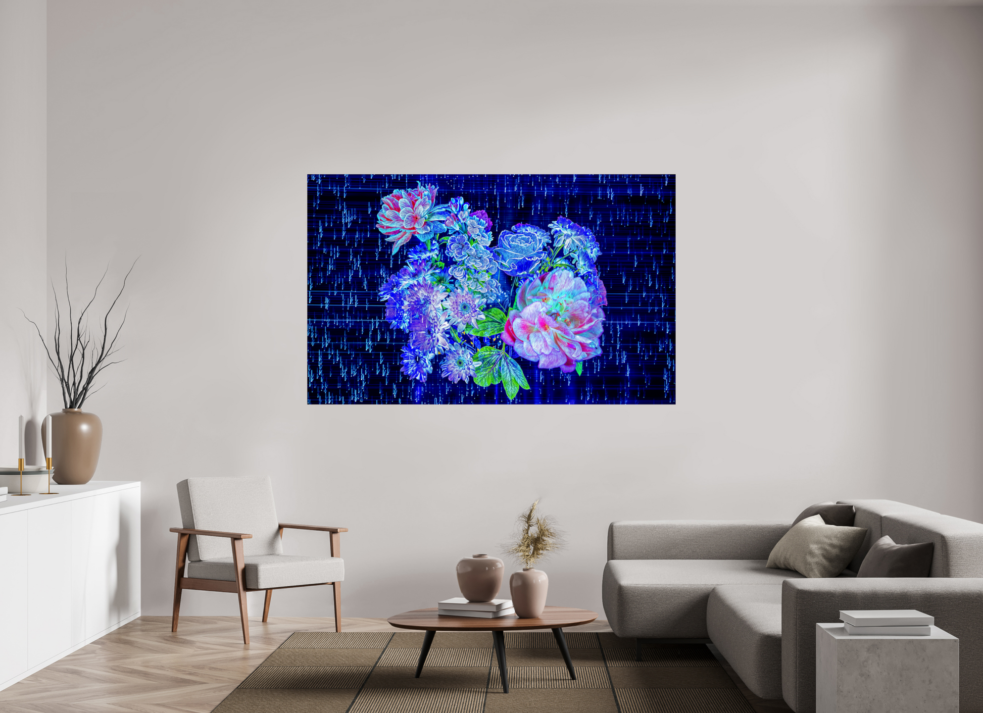 192 x 120 cm, 2 Photo print mounted on Dibond Blooms at the heart of the stellar code