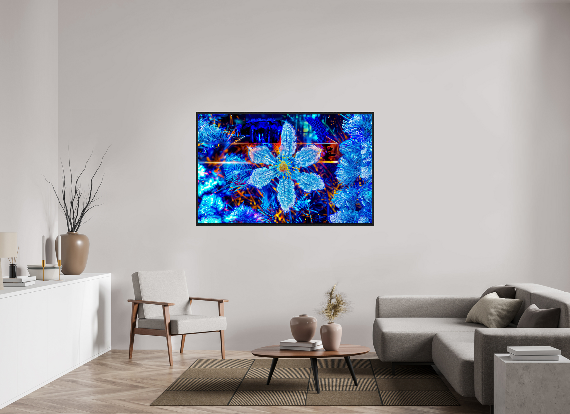 159.6 x 100 cm, 8 Black American box The flower that dreamed of stars