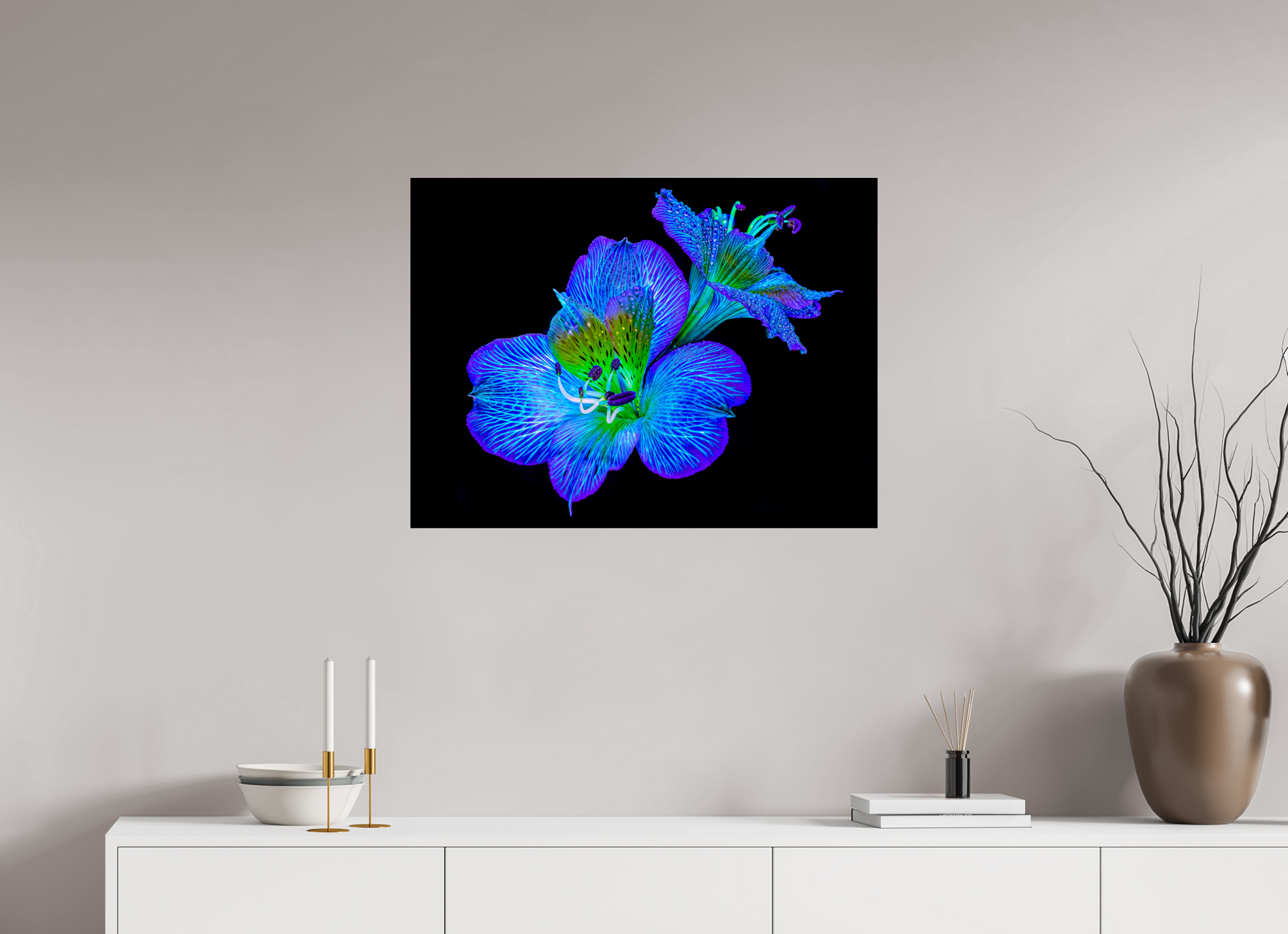80 x 60 cm, 3 Photo print under acrylic glass Alstroemeria from Lueurs Cachées