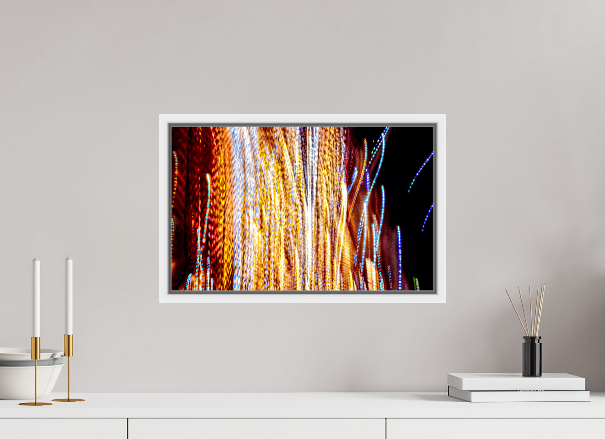 48 x 30 cm, 9 Caisse américaine Blanche Ode aux filaments célestes