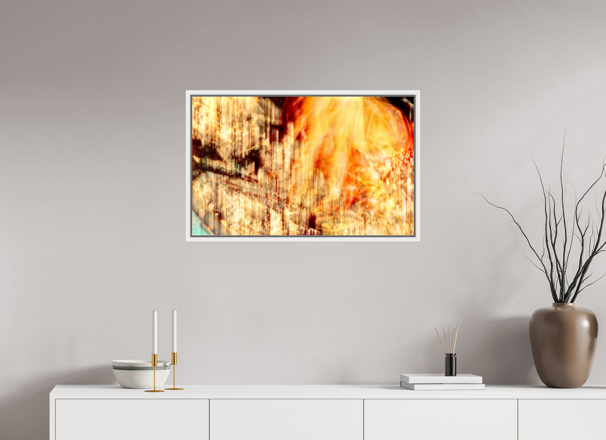 80 x 50 cm, 9 White American box The incandescent heart of the world