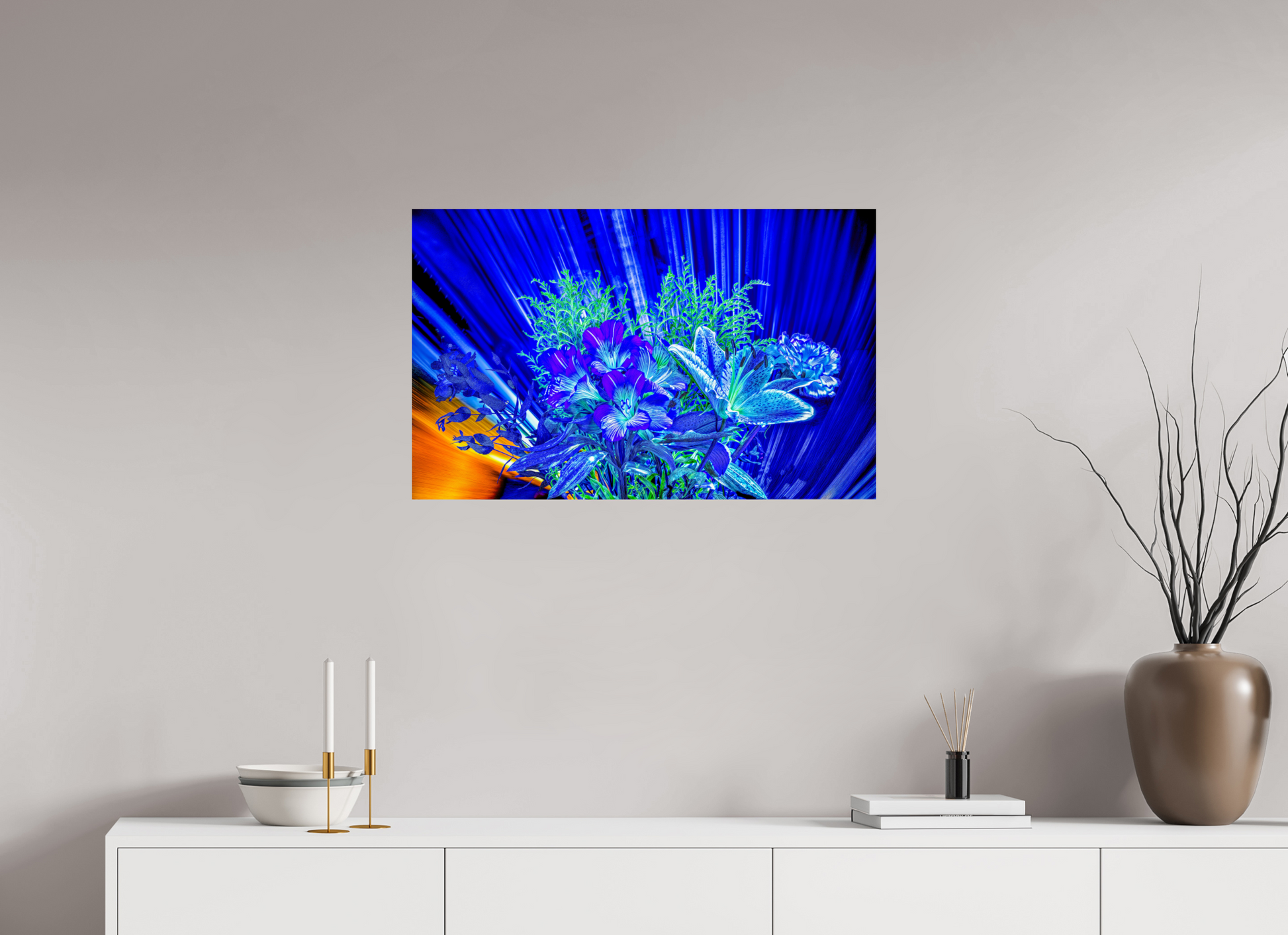 80 x 50 cm, 1 Tirage simple sur papier photo Fuji Crystal Pearl Floraisons dans le vent lumineux