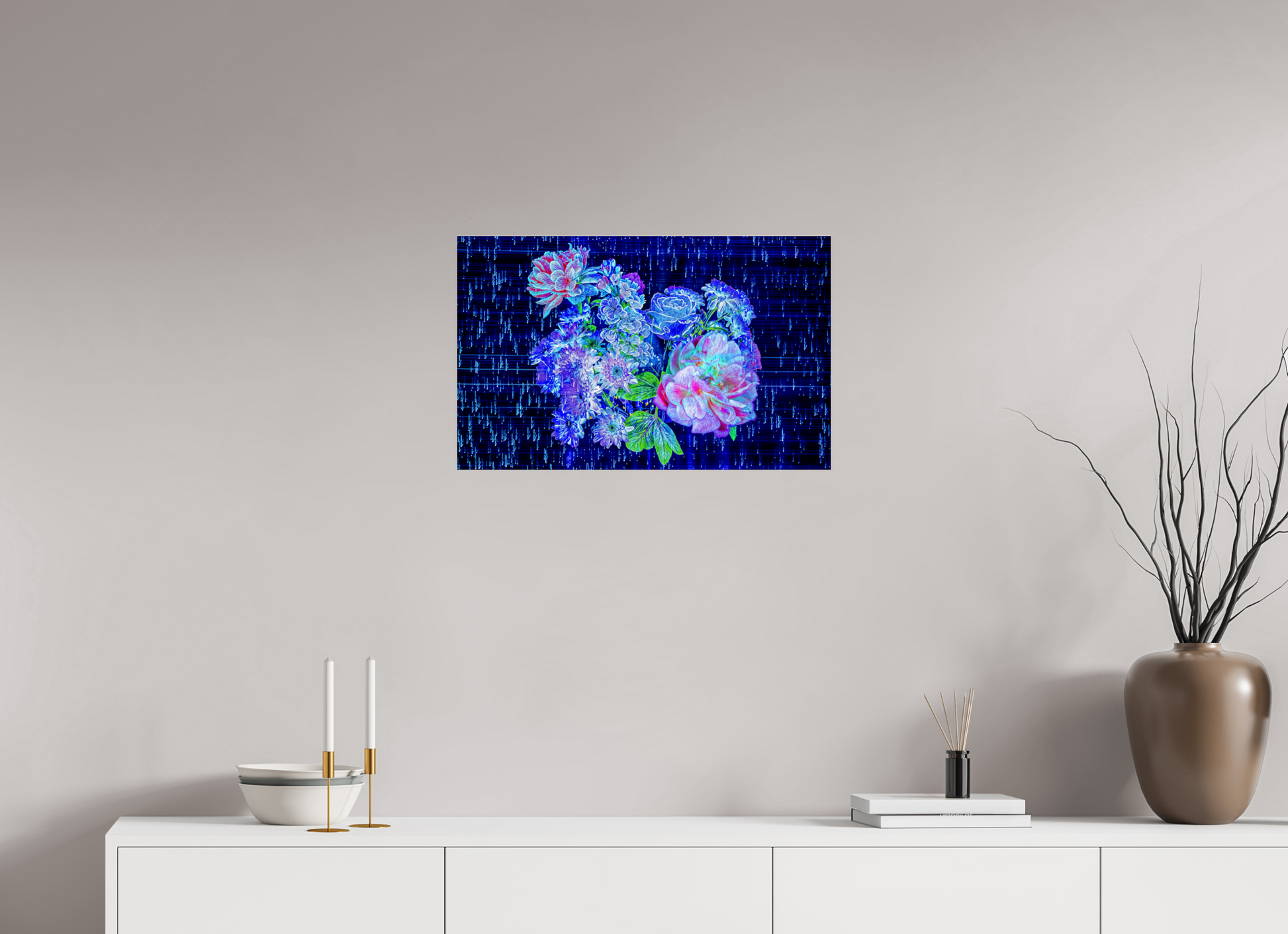 64 x 40 cm, 3 Photo print under acrylic glass Blooms at the heart of the stellar code