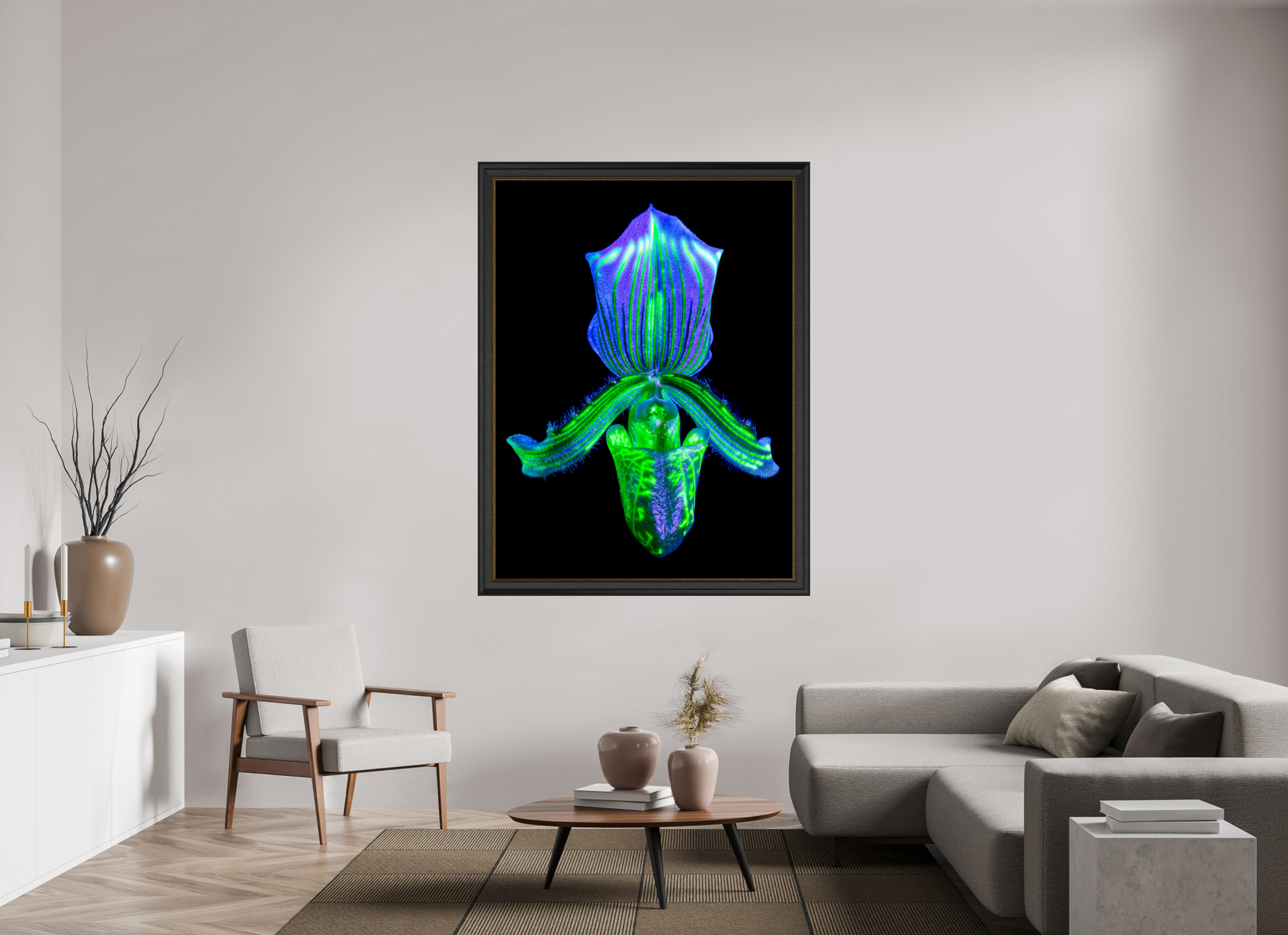 120 x 160 cm, 11 Black-Gold Frame The Secret Radiance of Desire