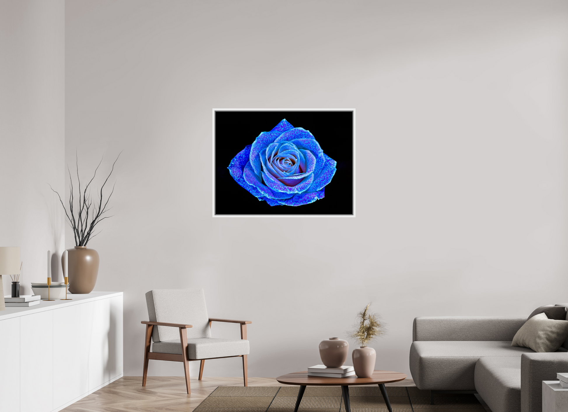 100 x 75 cm, 9 White American Box The Rose with a Thousand Constellations
