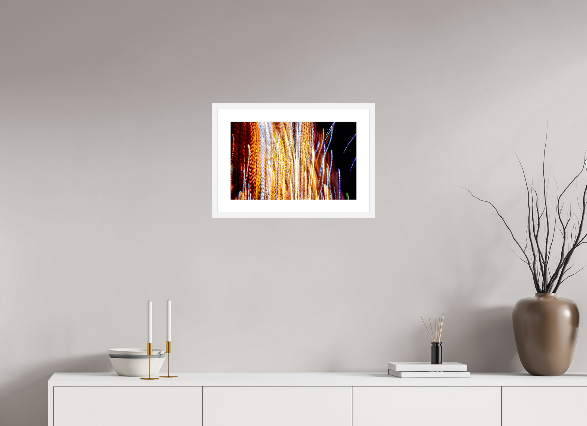 48 x 30 cm, 6 Cadre Blanc : Passe-Partout Blanc Ode aux filaments célestes