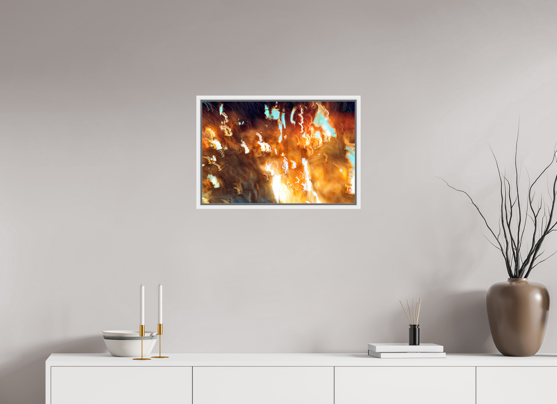 60 x 40 cm, 9 Caisse américaine Blanche Les braises du souvenir