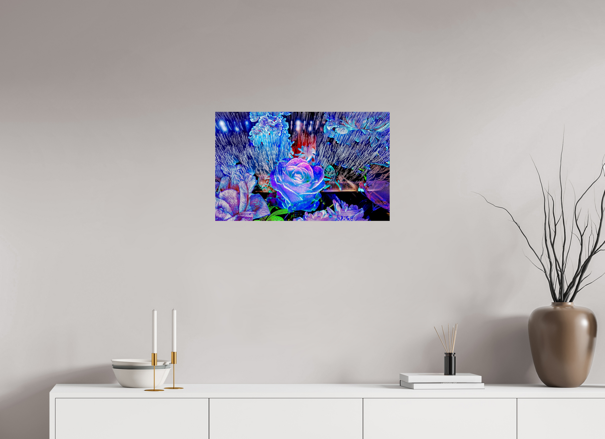 64 x 40 cm, 1 Single print on Fuji Crystal Pearl photo paper When light remembers flowers