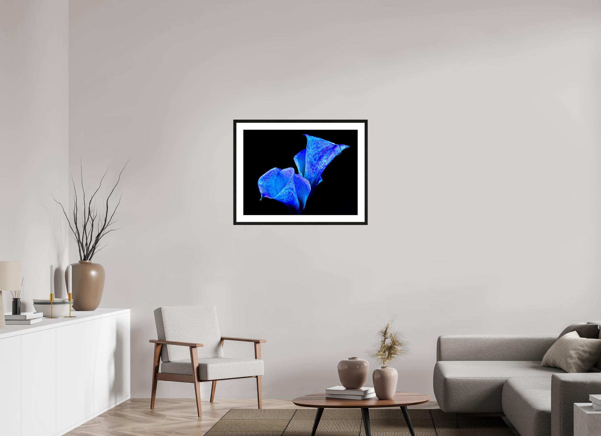 80 x 60 cm, 4 Black Frame: White Mat Murmure d’Abysses