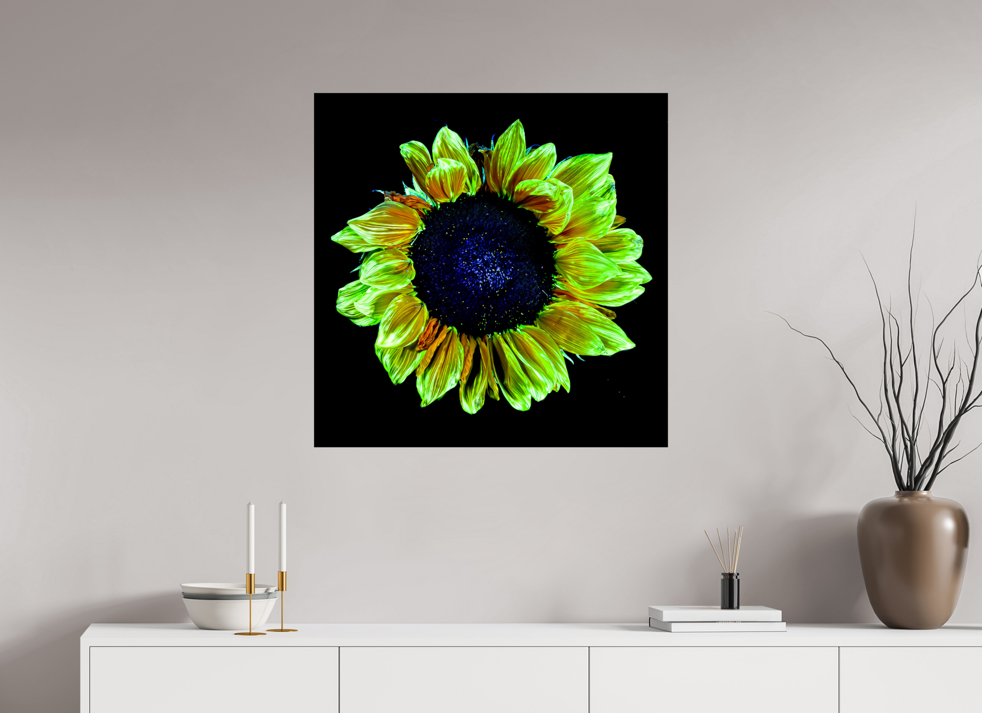 80 x 80 cm, 1 Single print on Fuji Crystal Pearl photo paper Crown of light