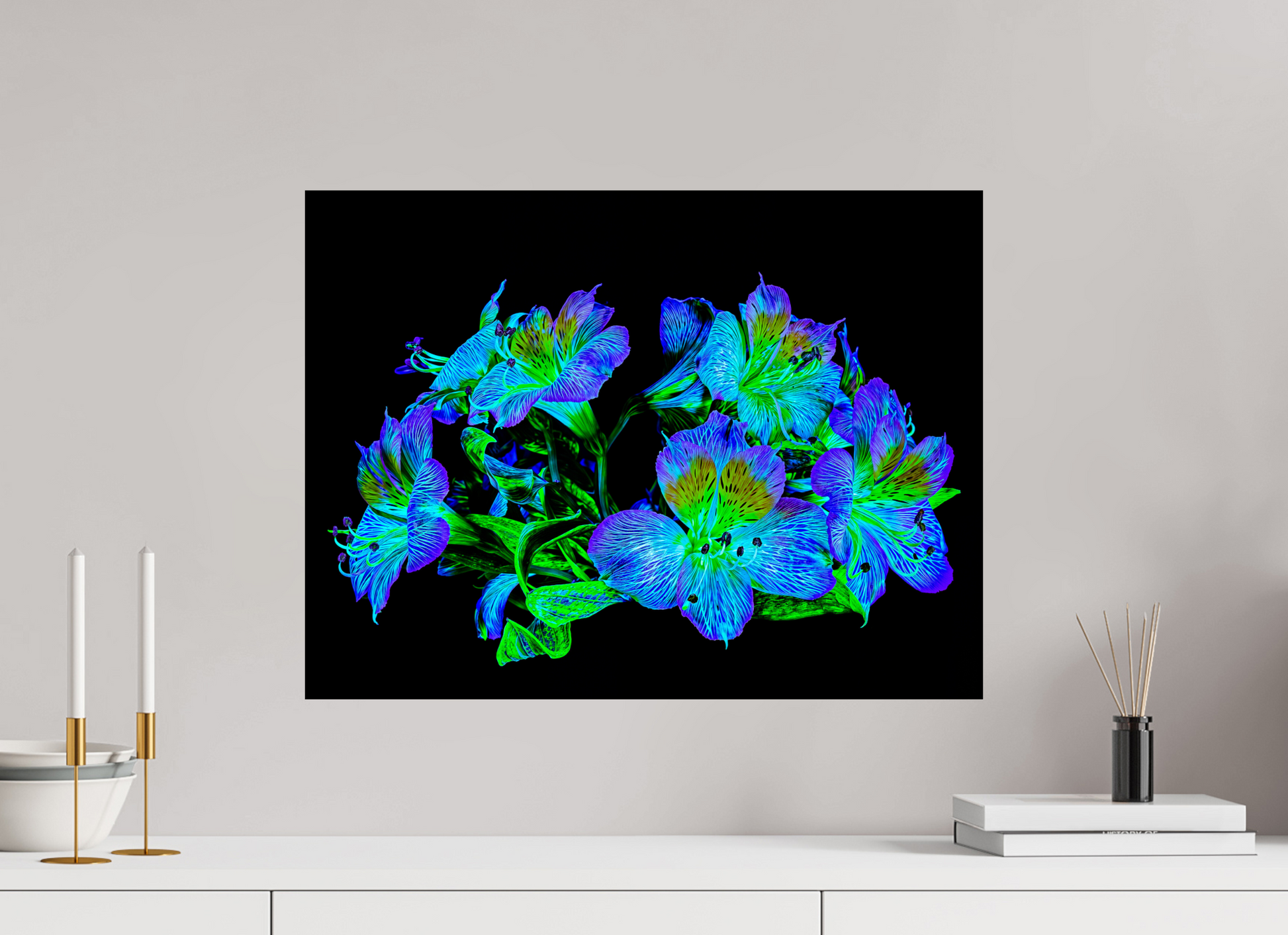 60 x 45 cm, 1 Tirage simple sur papier photo Fuji Crystal Pearl Constellation Florale