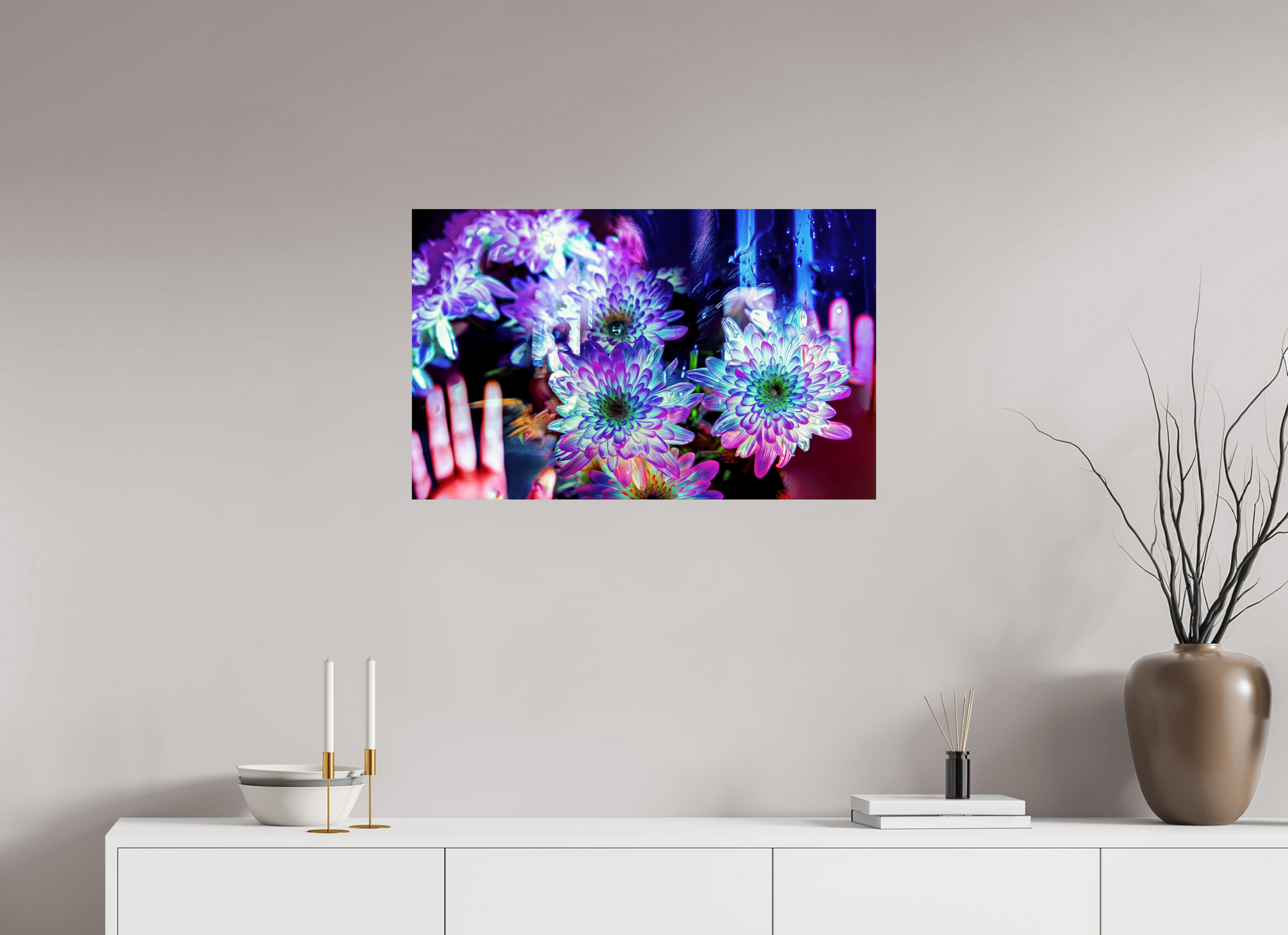 80 x 50 cm, 1 Tirage simple sur papier photo Fuji Crystal Pearl Pétales contre ma peau, lumière contre la tienne