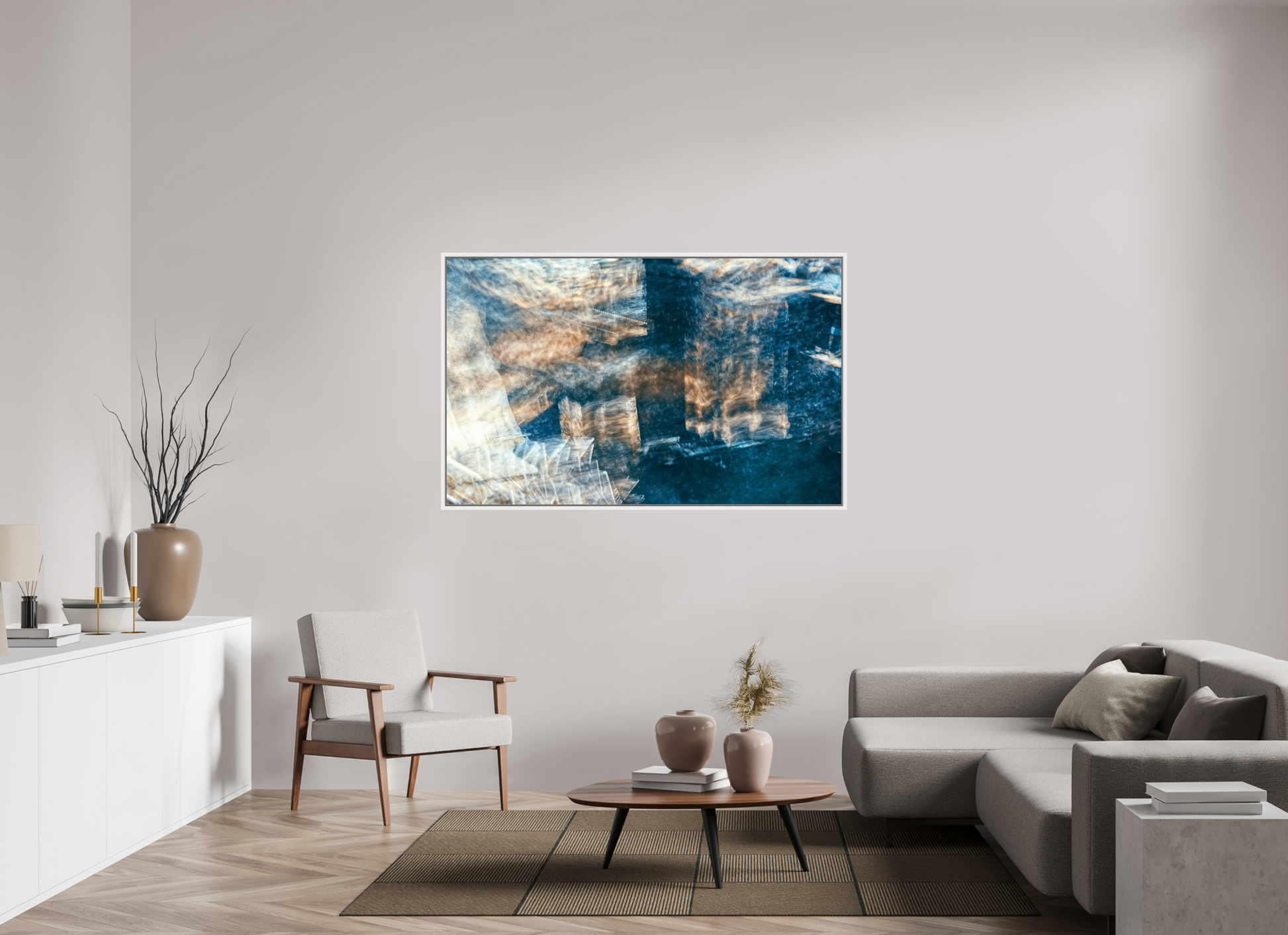 160.5 x 100 cm, 9 White American box Mapping of a faded dream