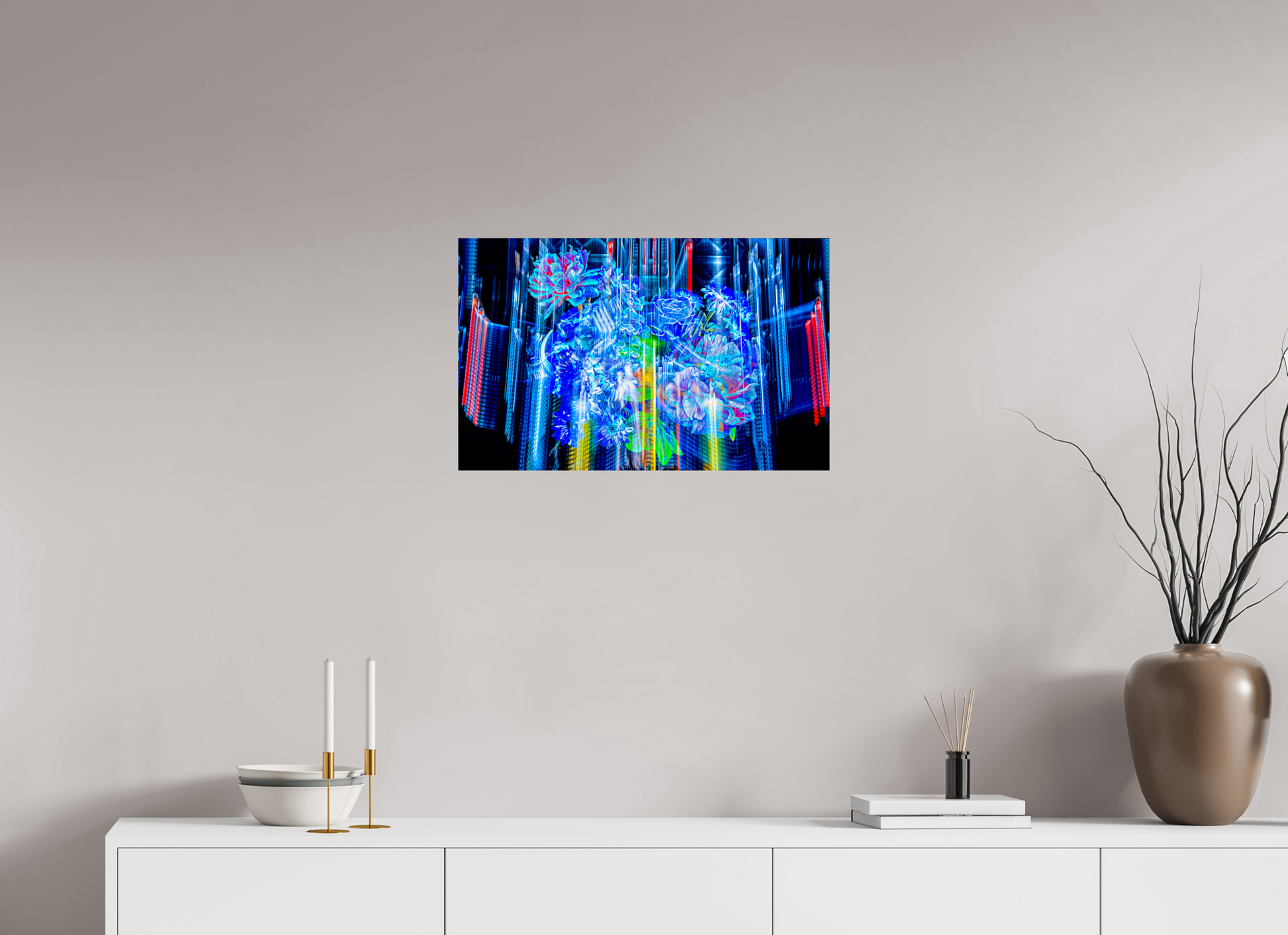 64 x 40 cm, 1 Tirage simple sur papier photo Fuji Crystal Pearl Floraisons du monde cybernétique