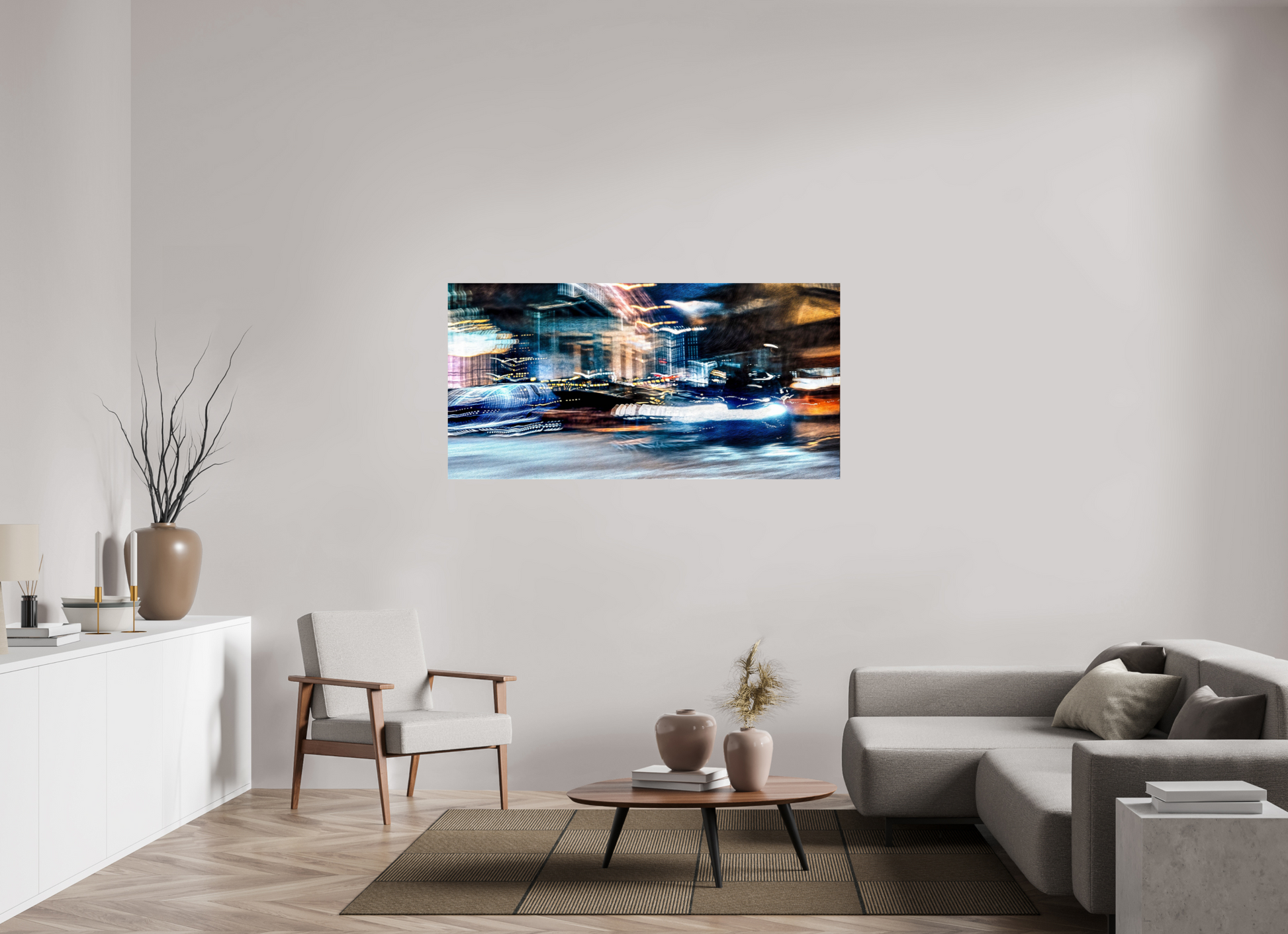 160 x 80 cm, 2 Photo print mounted on Dibond Chronicle of streets where time stretches out