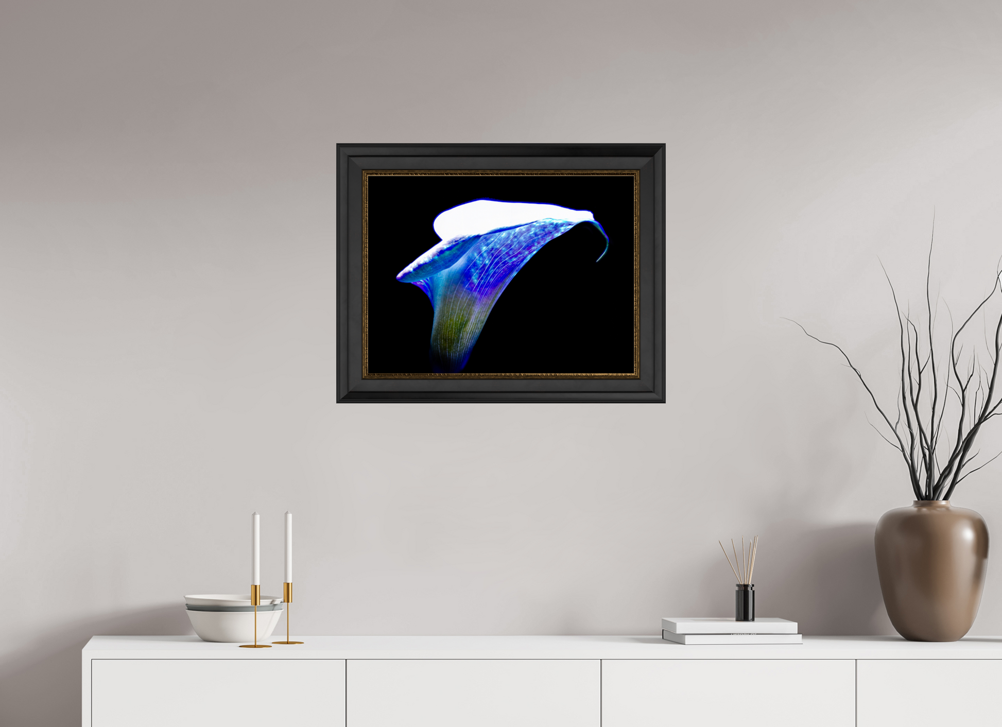 60 x 45 cm, 11 Cadre Noir-Or L’Aile de Lumière La Voix des Éthers